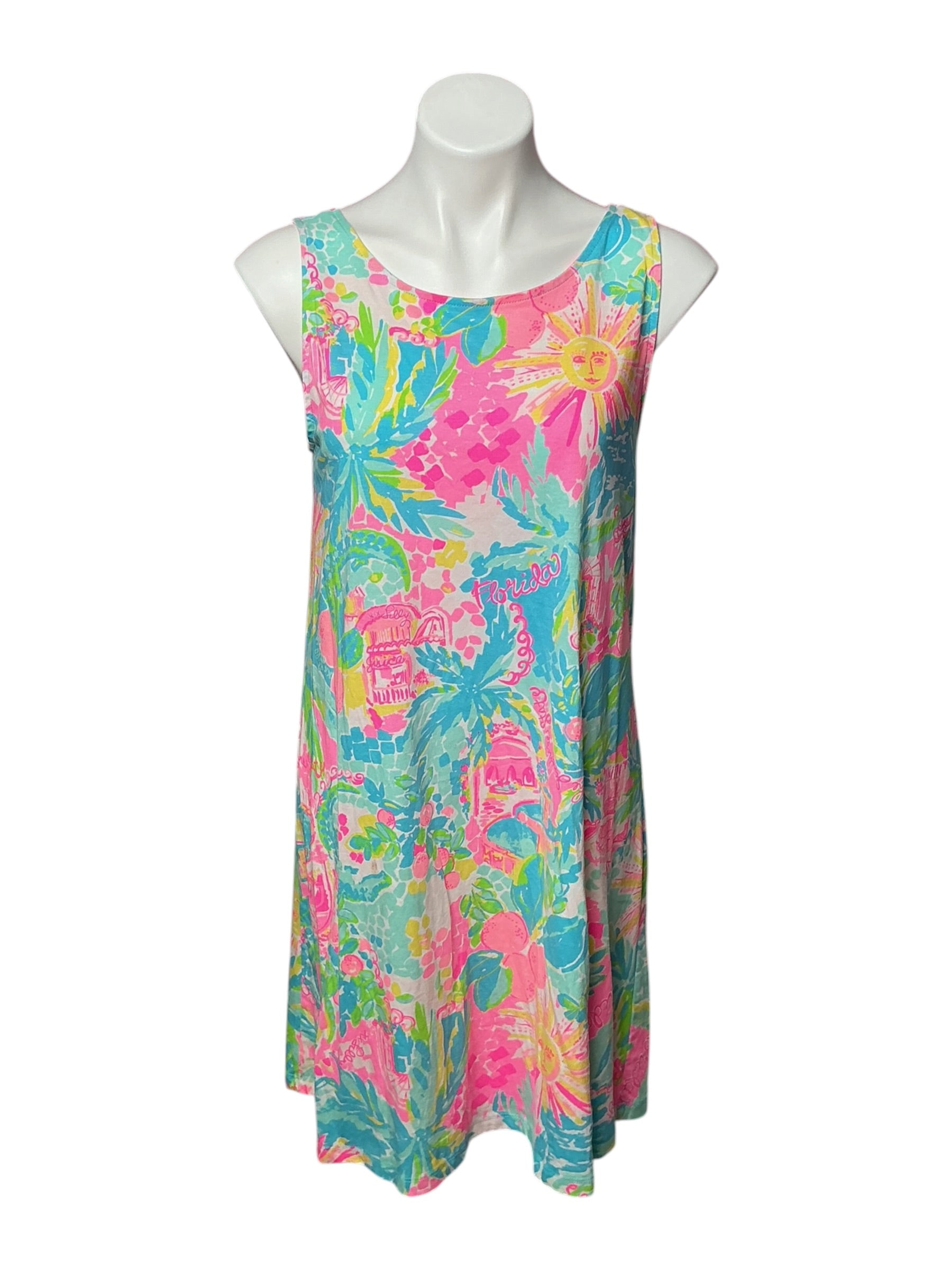 Lilly Pulitzer Kristen Swing Dress Sunshine State of Mind - Size M