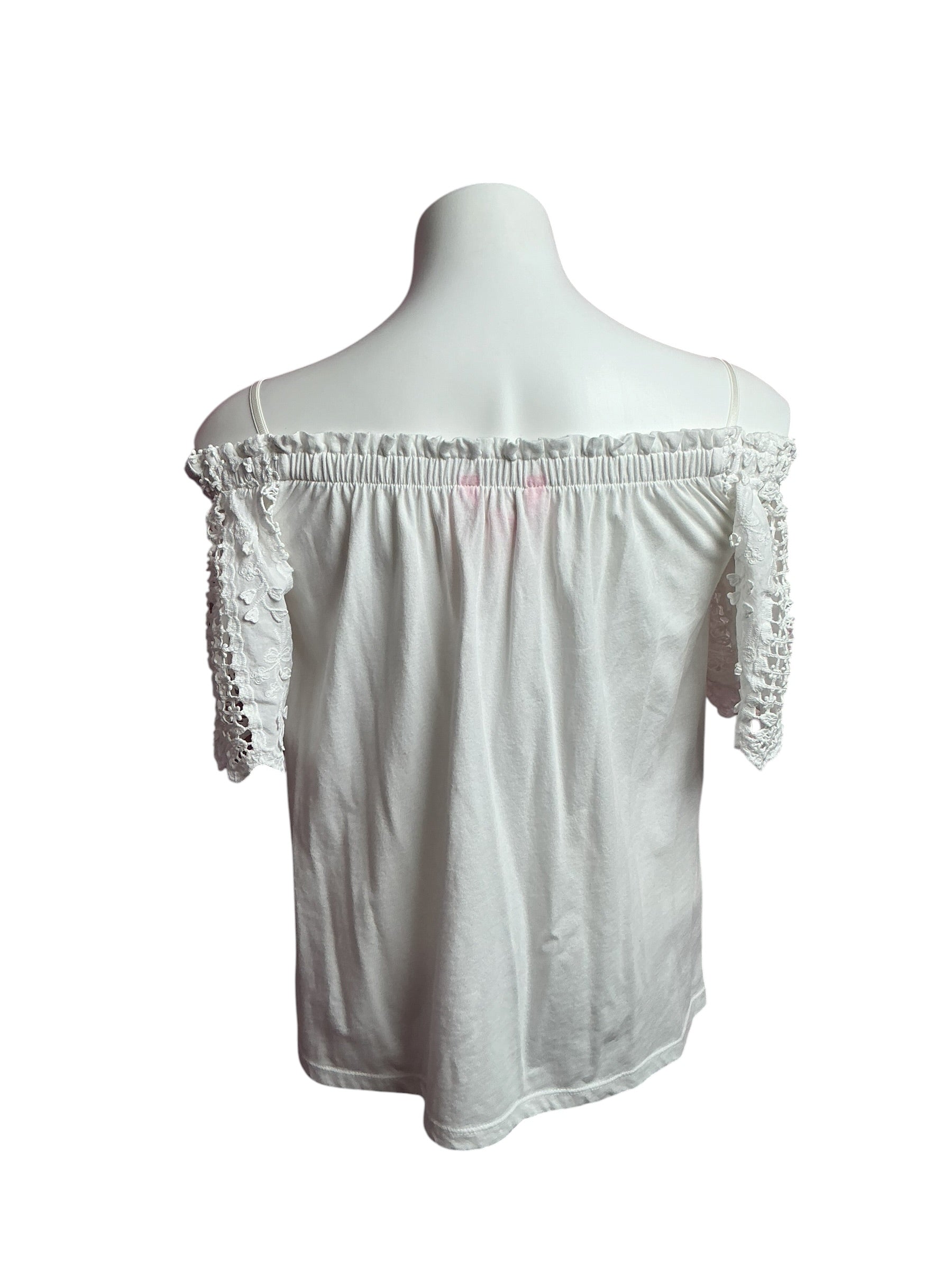 Lilly Pulitzer- Fayette Off-The-Shoulder Top Resort White Size S