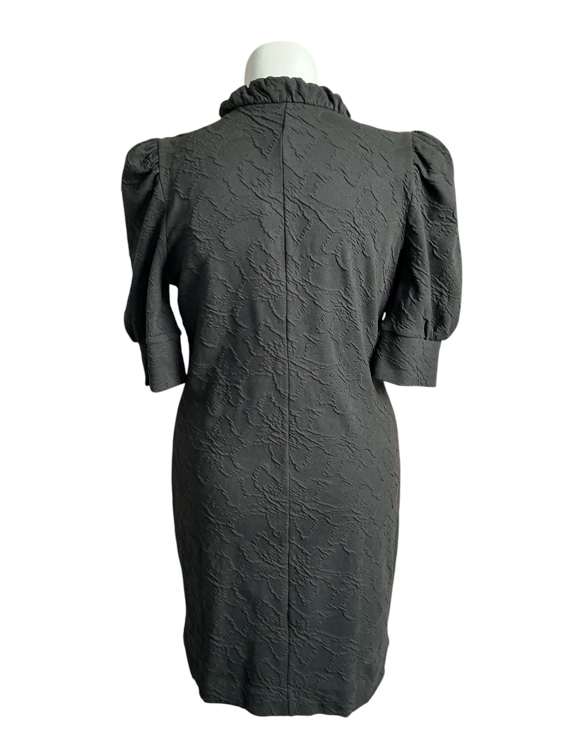 Lilly Pulitzer NWT Elsey Elbow Sleeve Dress Noir Knit Pucker Jacquard - Size L