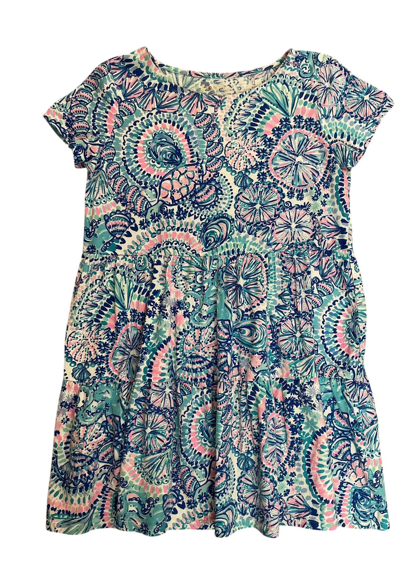Lilly Pulitzer Girls Kids Mini Geanna Dress Lookin Sharp - Size L 8-10