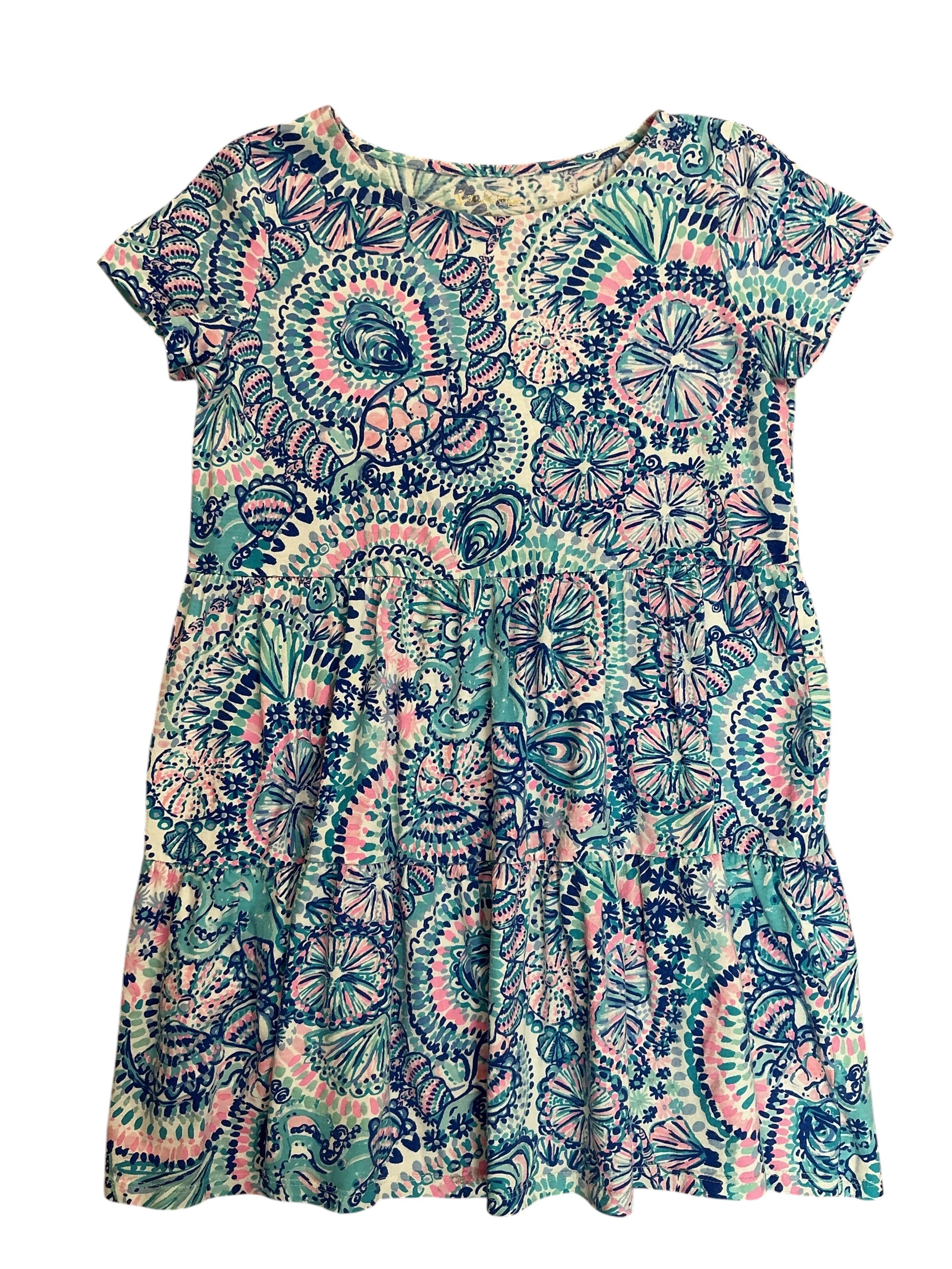 Lilly Pulitzer Girls Kids Mini Geanna Dress Lookin Sharp - Size L 8-10