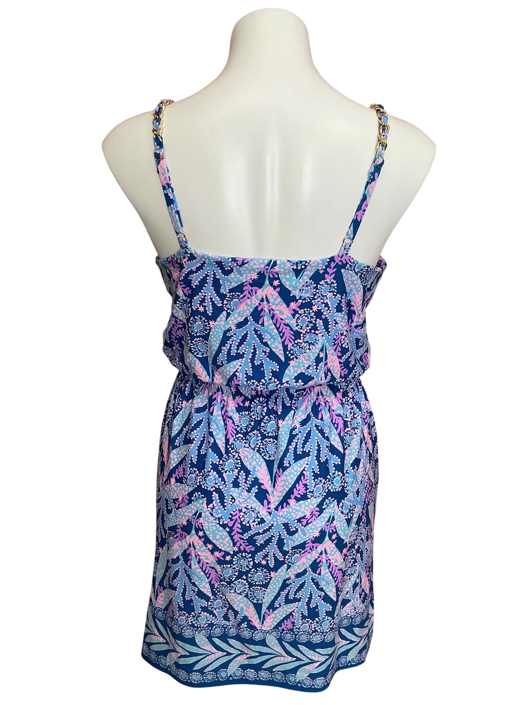 Lilly Pulitzer NWT Cannavale Dress Barton Blue Star Gazing Engineered - Size S