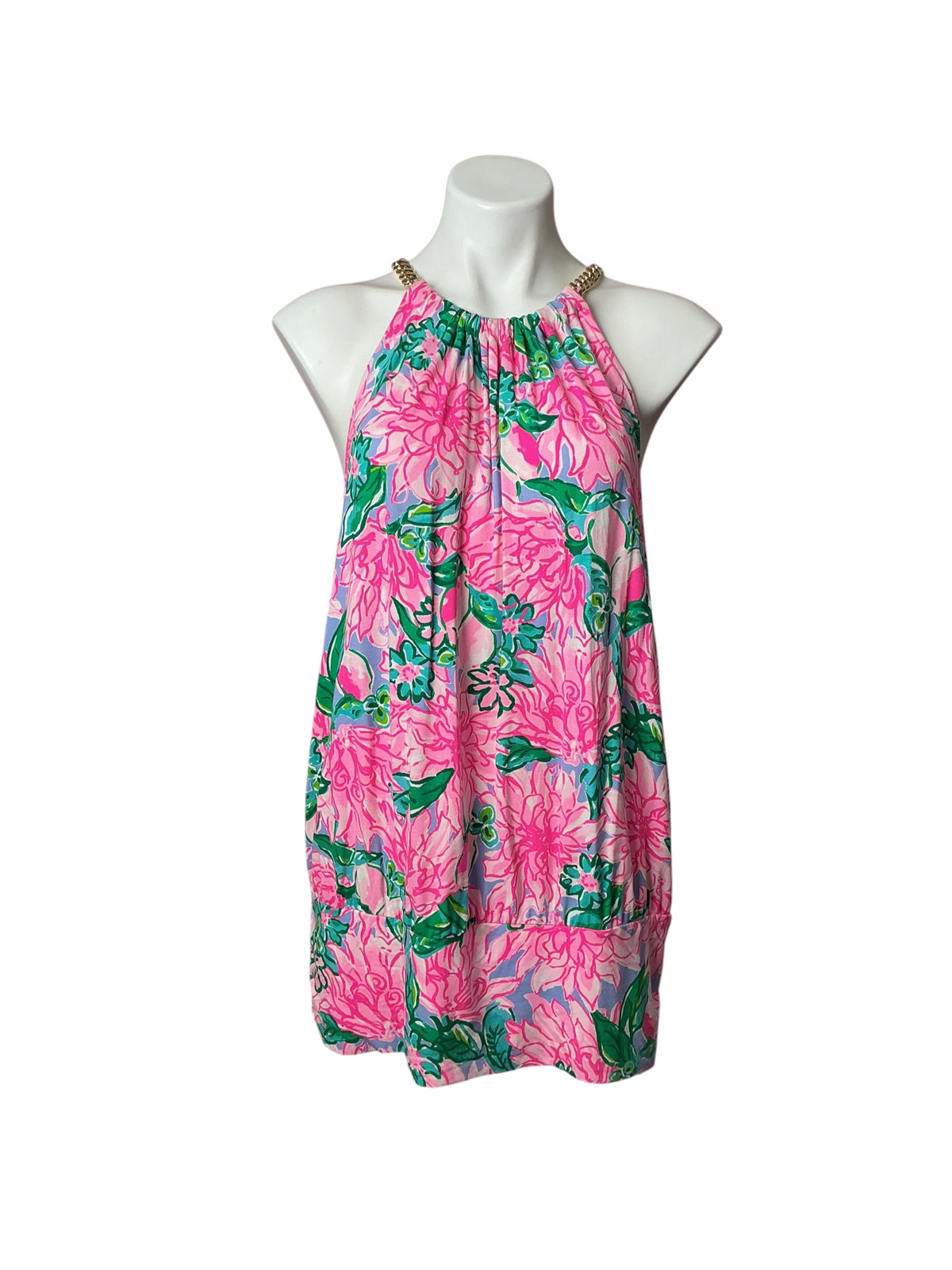 Lilly Pulitzer Bowen Halter Top Pink Blossom - Size XL