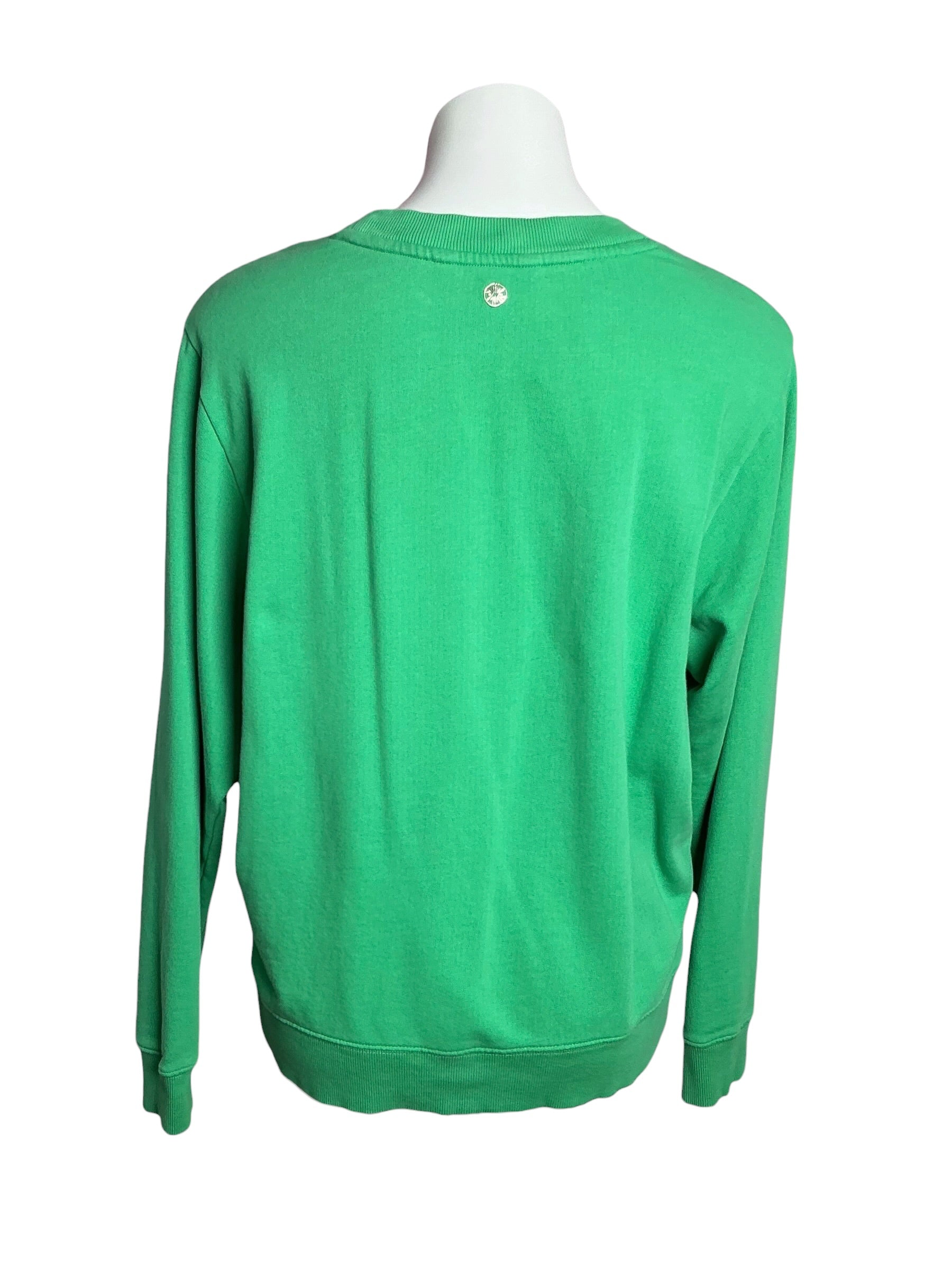 Lilly Pulitzer Ballad Long Sleeve Sweatshirt Spearmint Green Logo - Size M