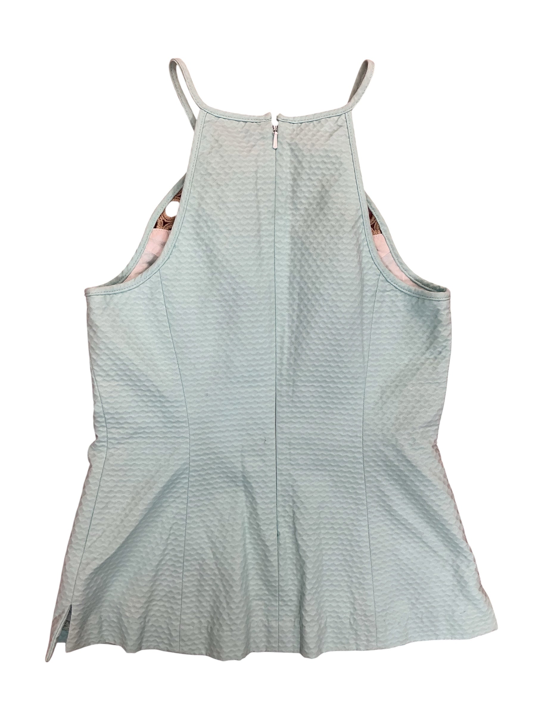 Lilly Pulitzer Larina Halter Top Pool Blue Waffle Weave - Size 00