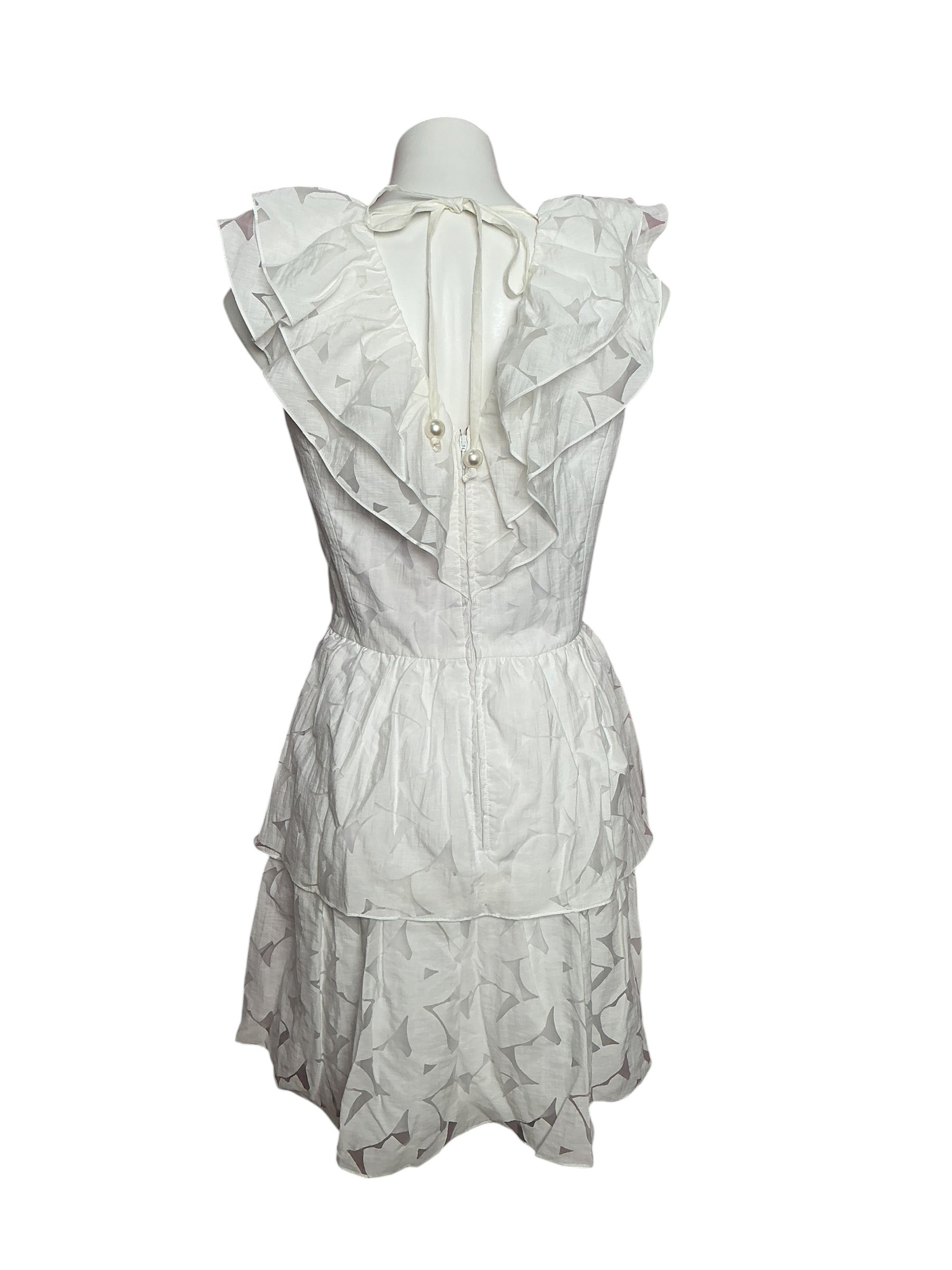 Lilly Pulitzer NWT Ritamarie V-Neck Ruffle Dress Resort White Floral Faille - Size 16