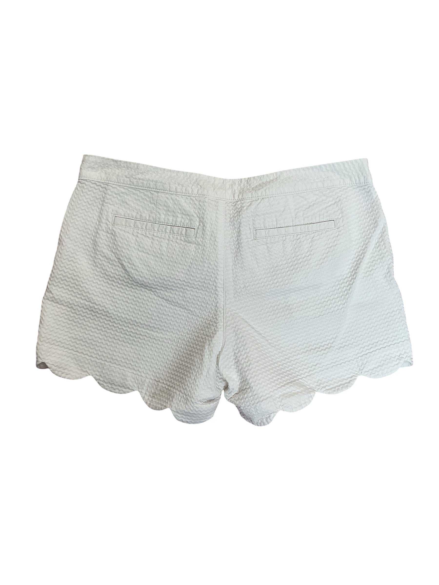Lilly Pulitzer Buttercup Scalloped Hem Shorts Resort White - Size 8