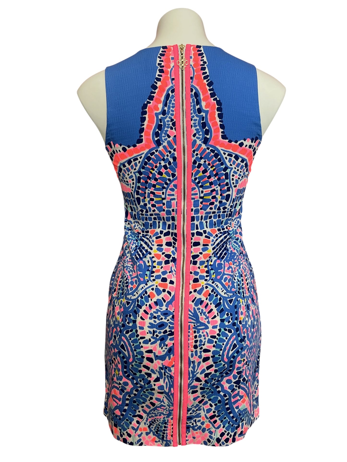 Lilly Pulitzer Mila Shift Dress Multi Tic Tac Tile Engineered - Size 0