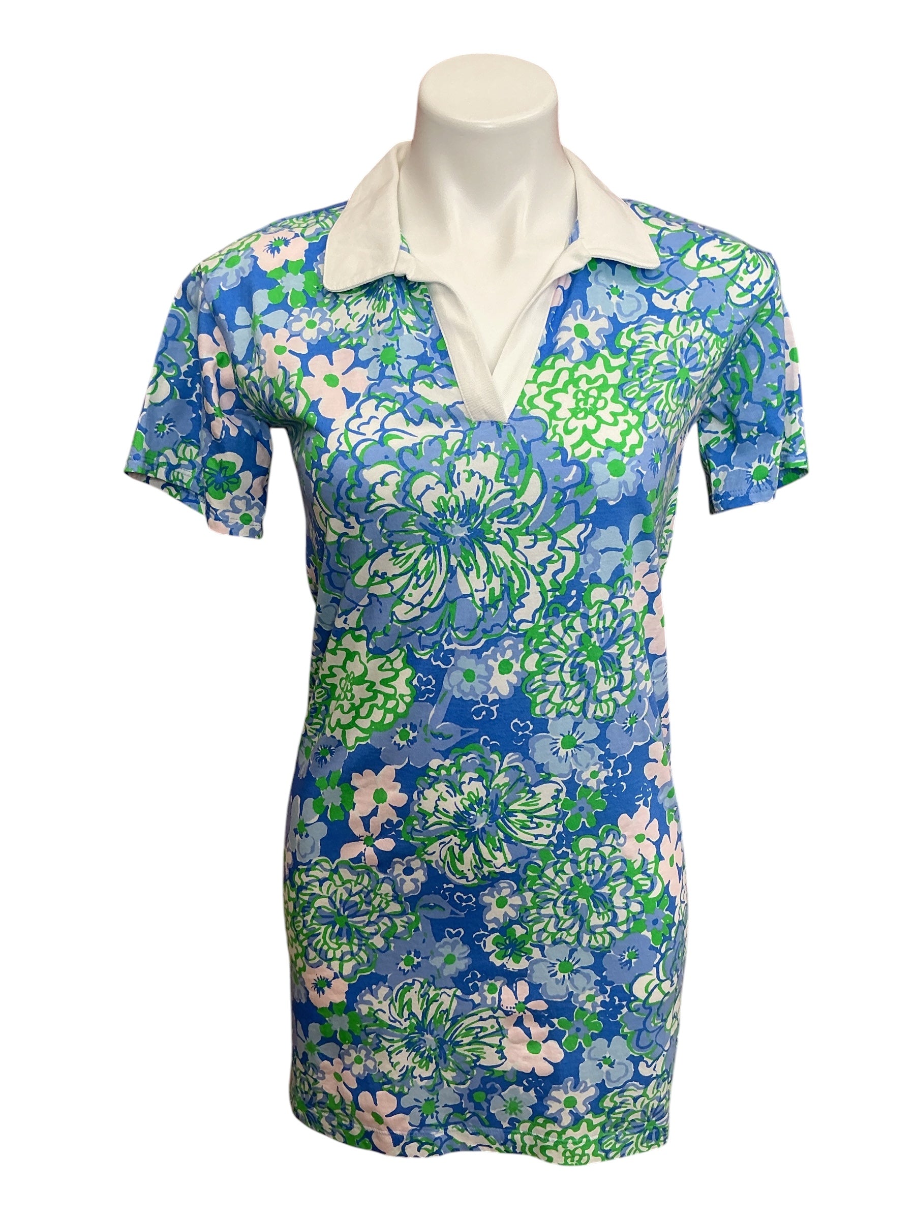 Lilly Pulitzer NWT Girls Kids Mini Alden Dress Sunwashed Blue Plumes In Bloom - Size XL