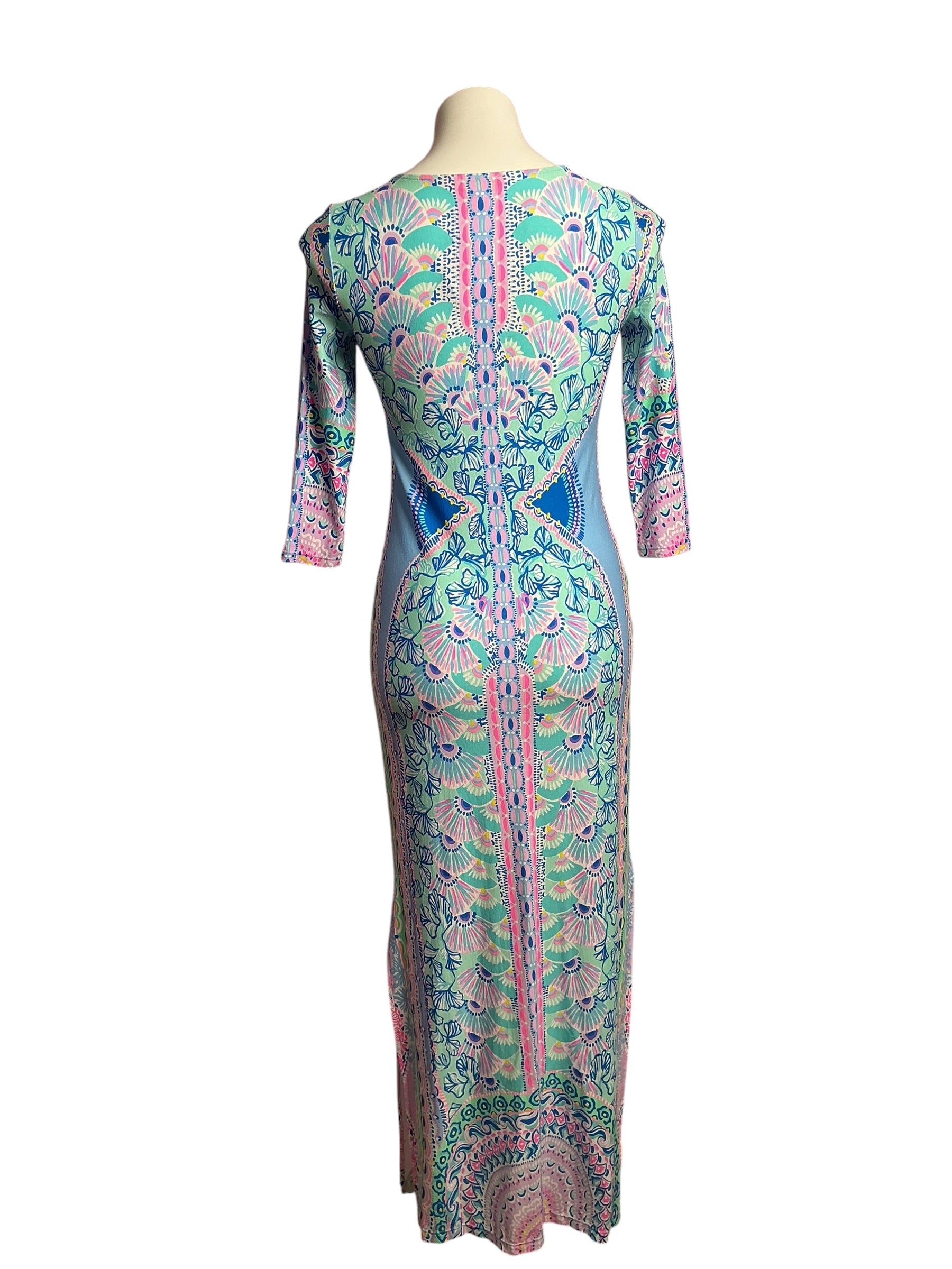 Lilly Pulitzer- Morgann Maxi Dress Multi Seaside Shindig Size XS