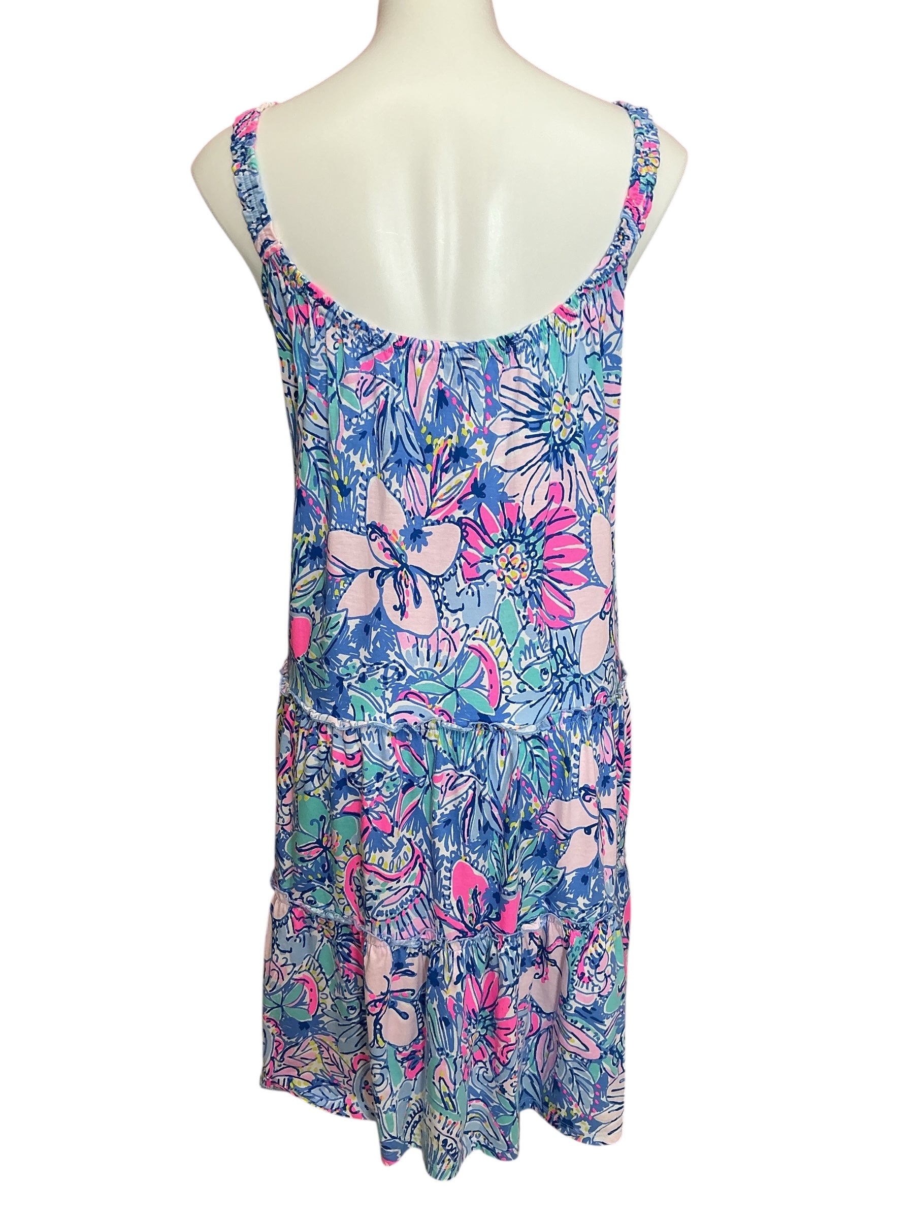 Lilly Pulitzer Loro Swing Dress Skim Blue Reel Nautical - Size XXL