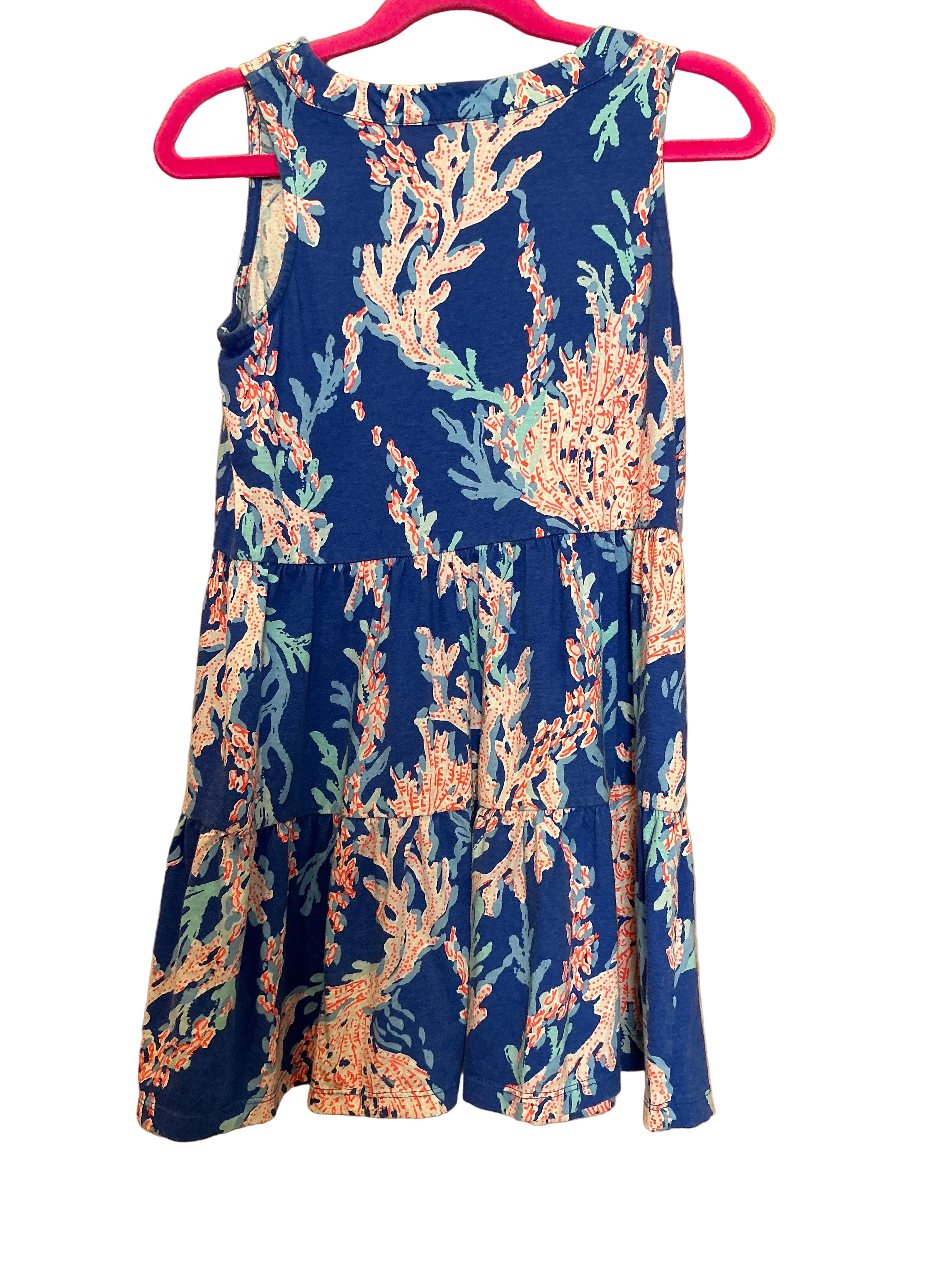 Lilly Pulitzer Girls Mini Lorina Dress Borealis Blue Swim - Size M