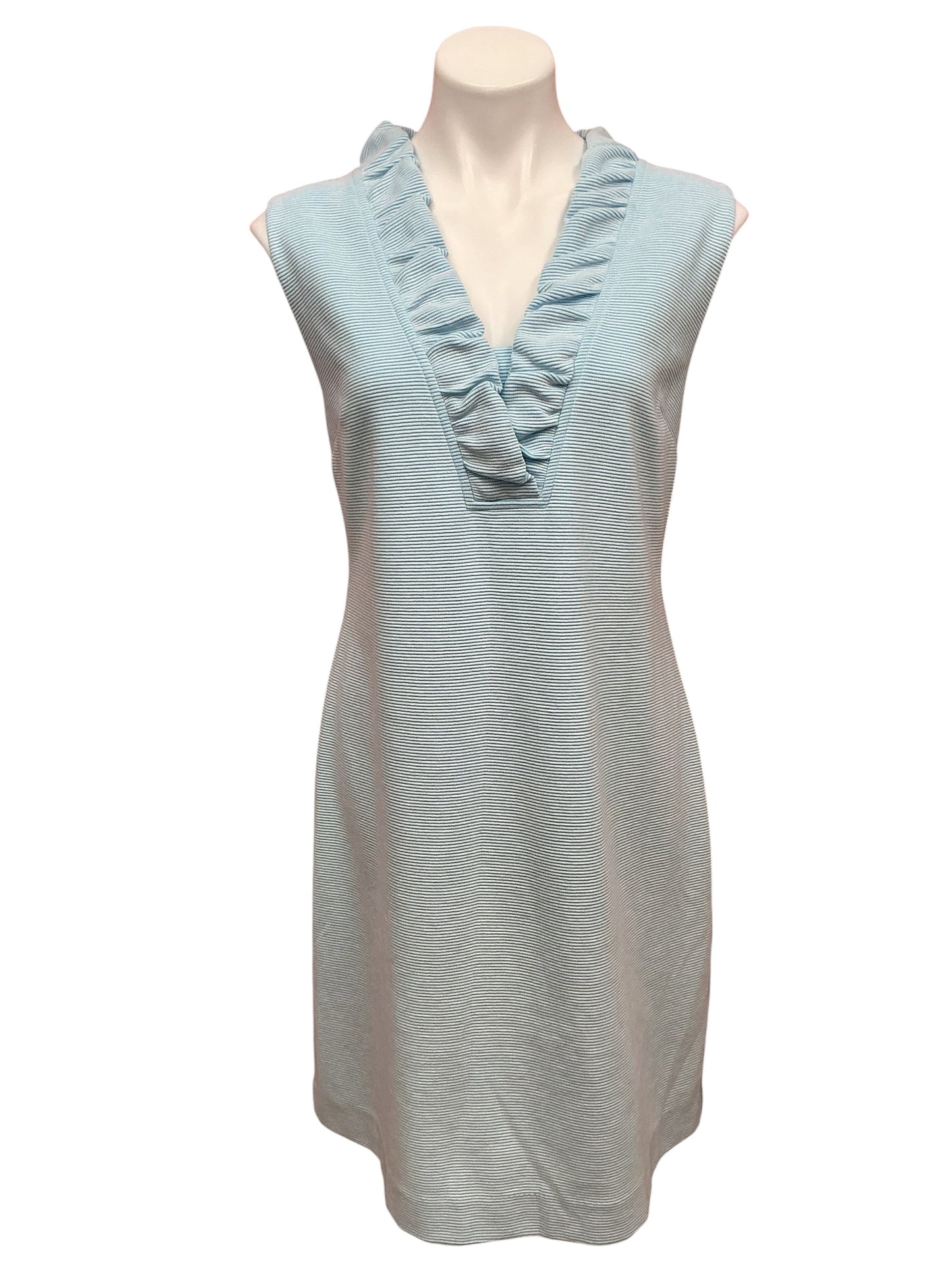 Lilly Pulitzer Tisbury Shift Dress Succulent Blue Lucky Catch Stripe - Size XL