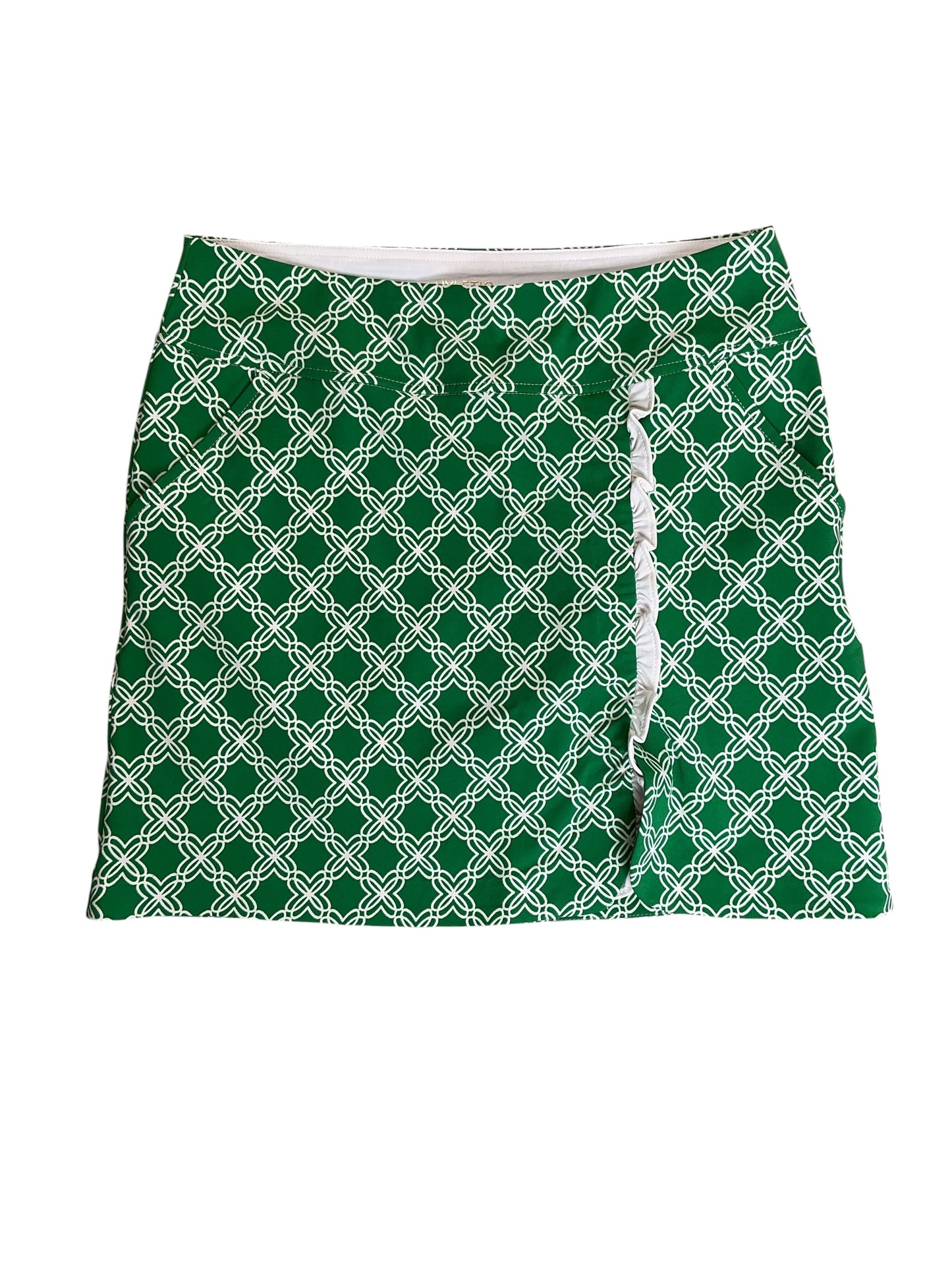 Lilly Pulitzer NWT Monica Ruffle Skort UPF 50+ Bamboo Green Boo Green Open Butterfly - Size 6