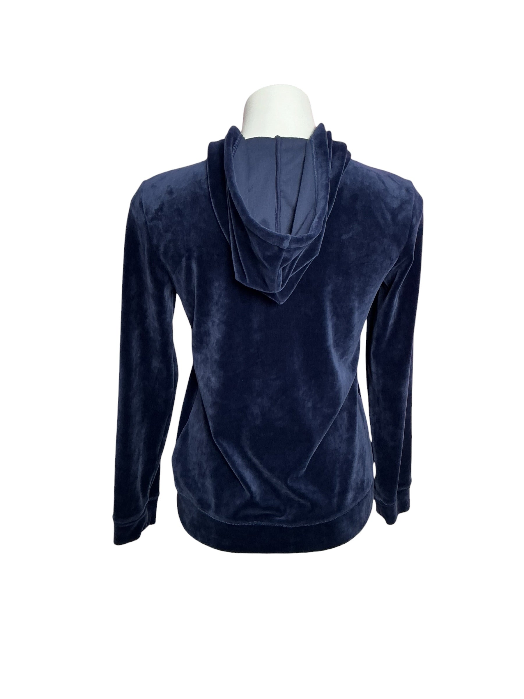 Lilly Pulitzer Larina Velour Zip-Up Hoodie True Navy - Size S