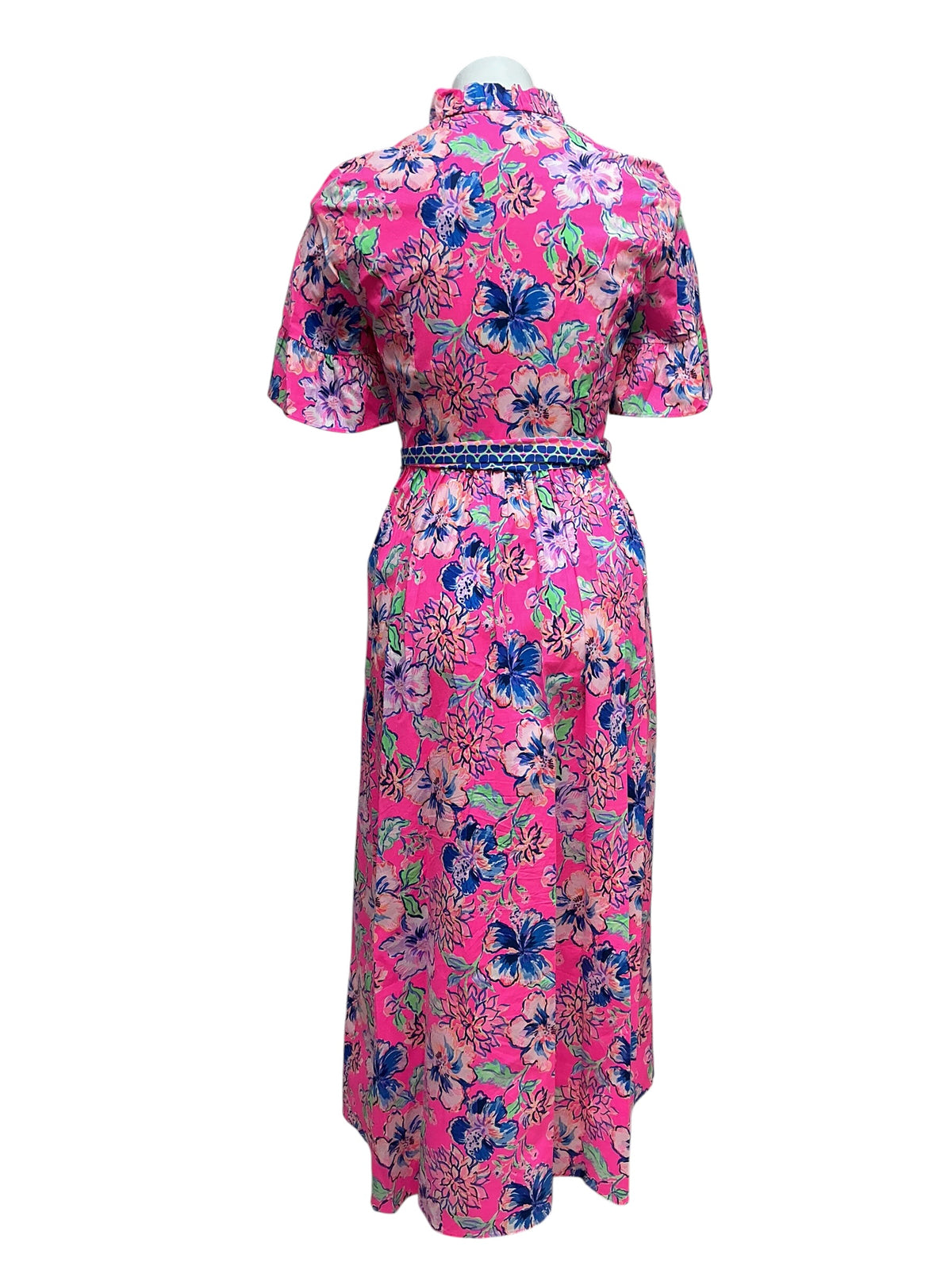Lilly Pulitzer NWT Marlisa Stretch Midi Dress Pink Isle Last Bud Not Least Engineered - Size 0