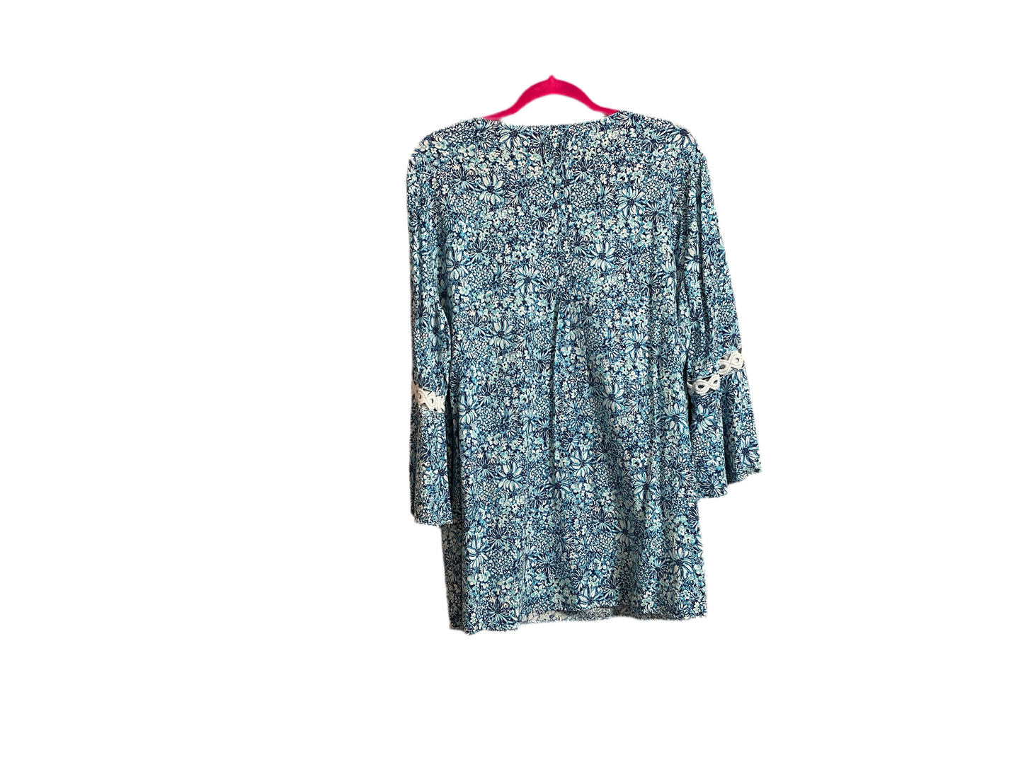 Lilly Pulitzer NWT Hollie Tunic Cumulus Blue Blooming Together - Size XL