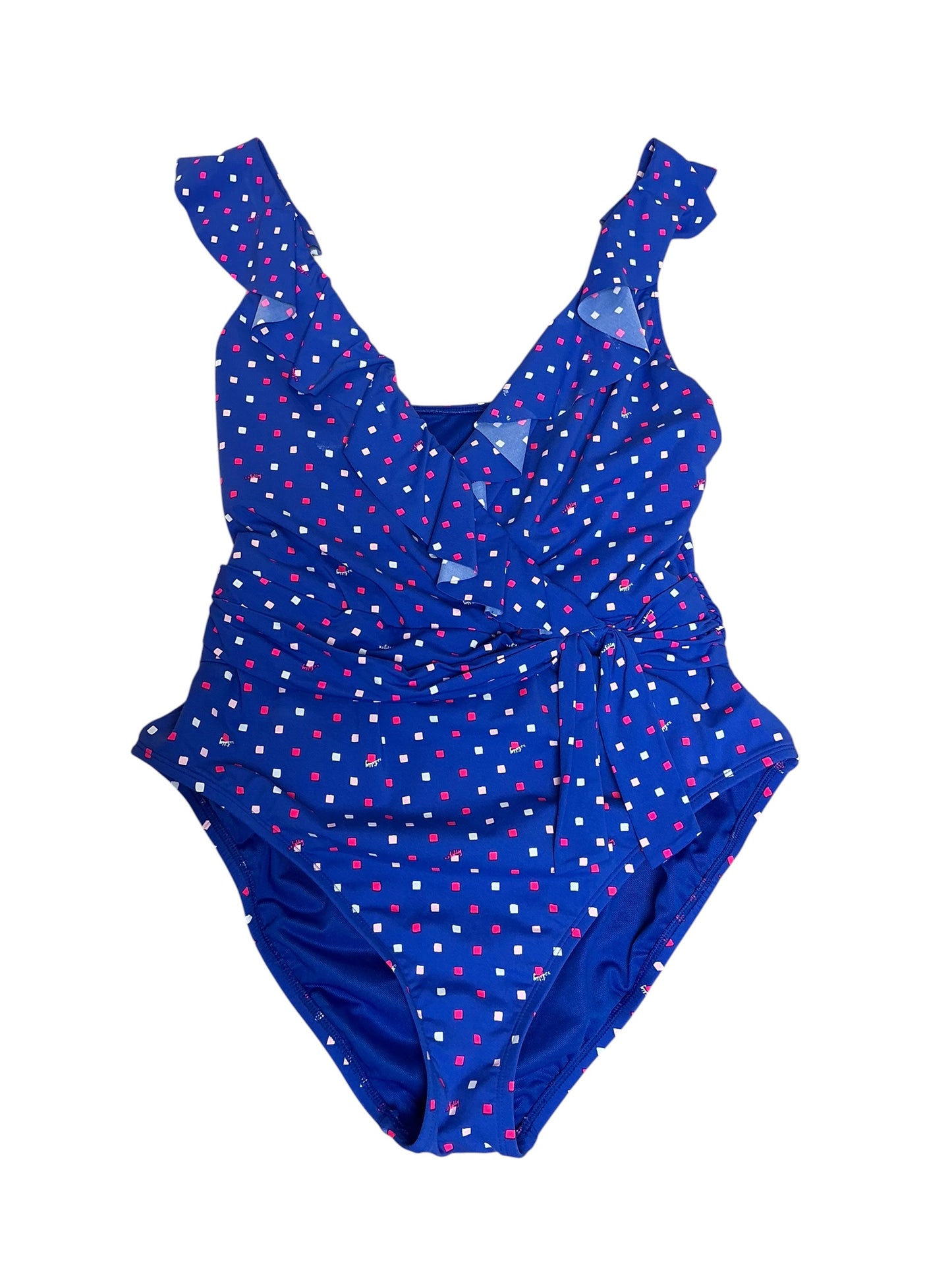 Lilly Pulitzer  Delphie One-Piece Swimsuit Borealis Blue Lilly Squared - Size 12