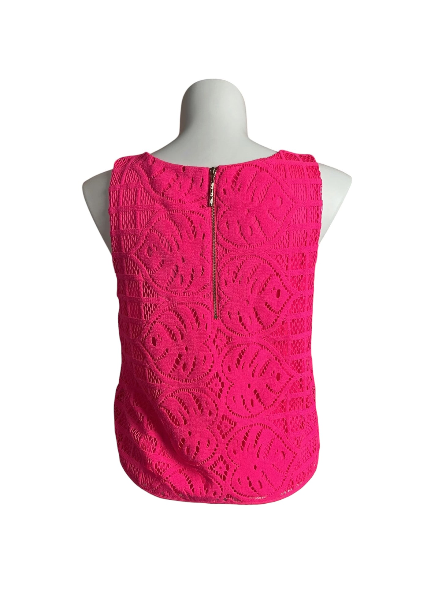 Lilly Pulitzer NWT Cindi Top Dragonfruit Leafy Palm Lace - Size XL