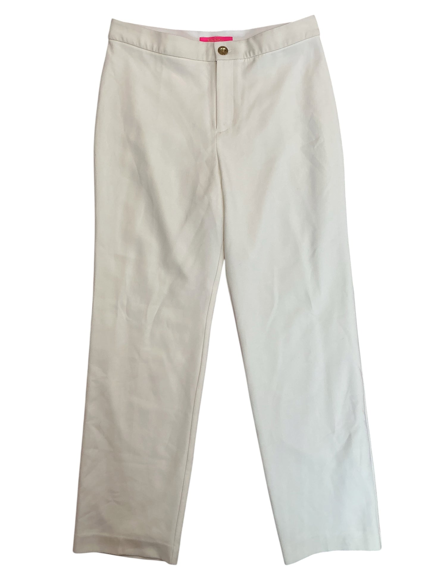 Lilly Pulitzer Ana High Rise Ankle Pants Coconut White - Size 10