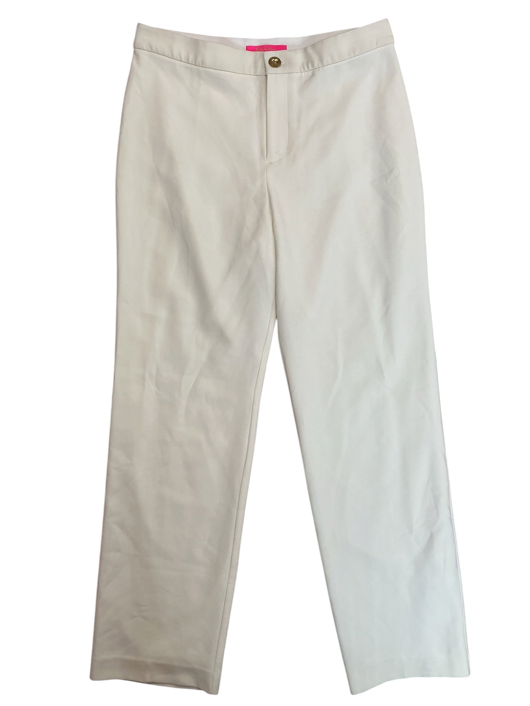 Lilly Pulitzer Ana High Rise Ankle Pants Coconut White - Size 10