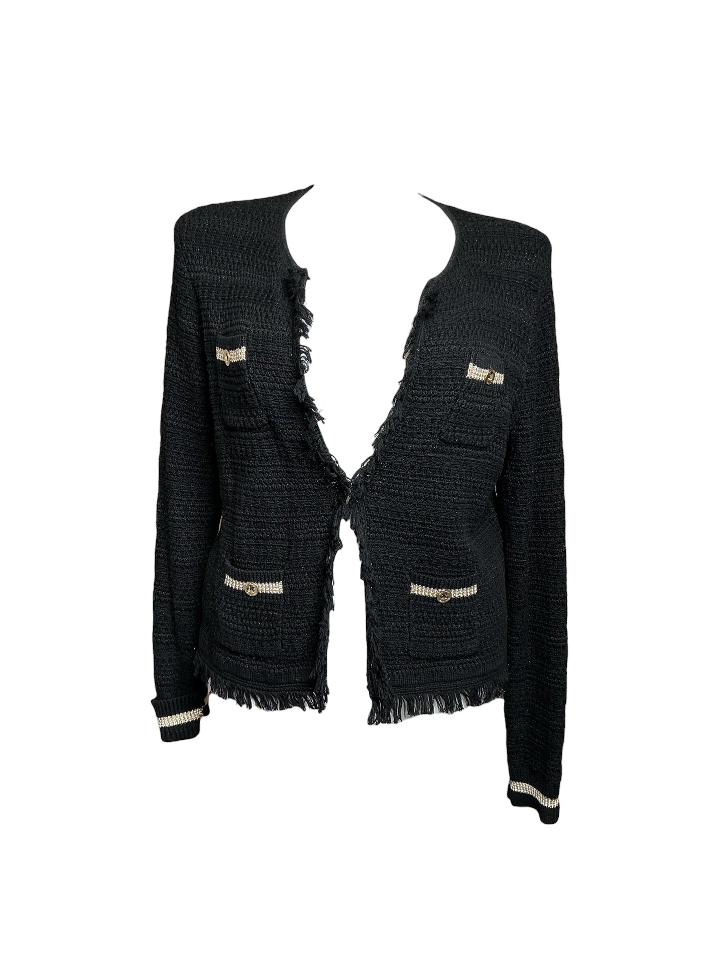 Lilly Pulitzer Beckington Cardigan - Black Metallic - Size XL