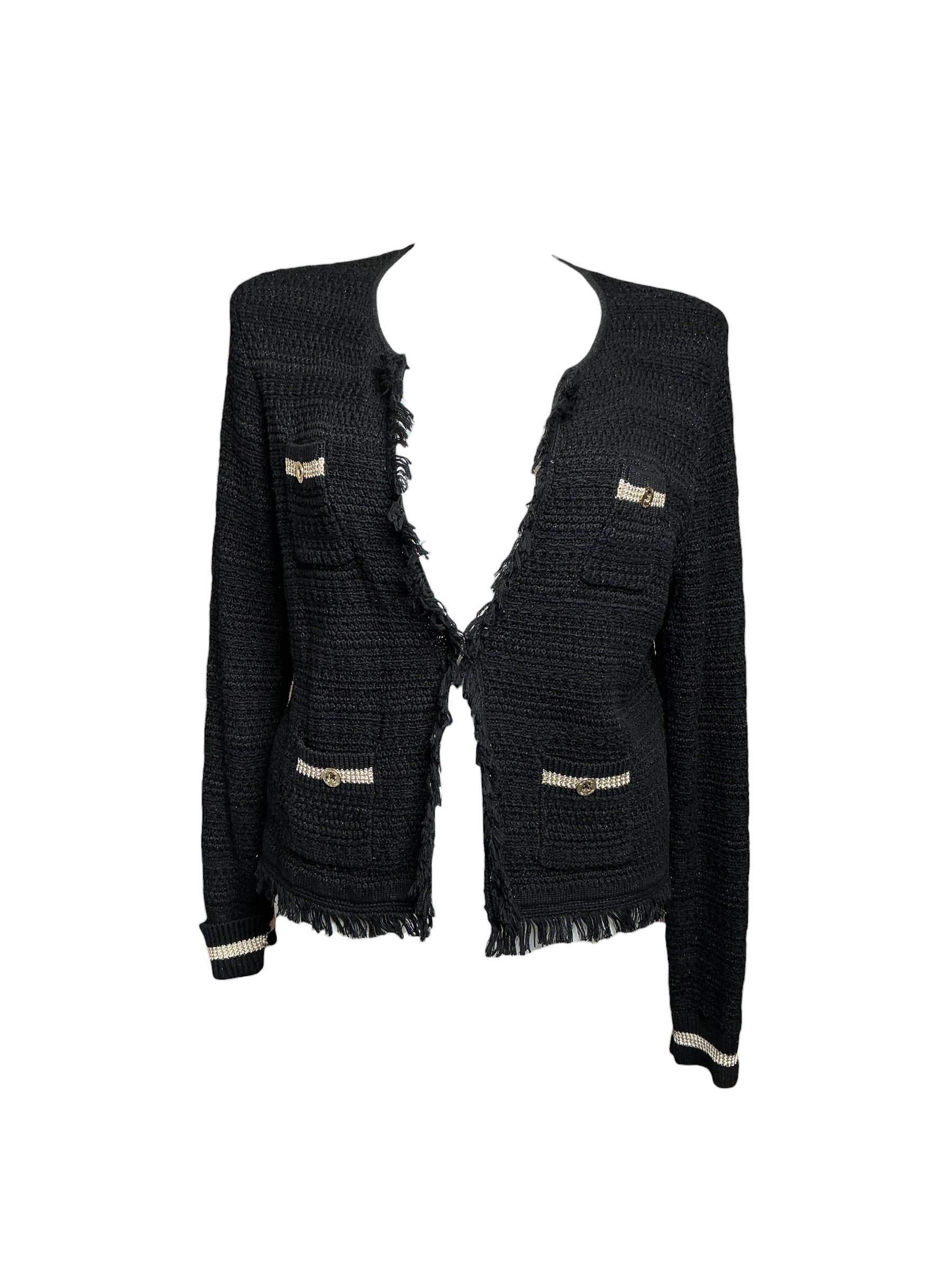 Lilly Pulitzer Beckington Cardigan - Black Metallic - Size XL