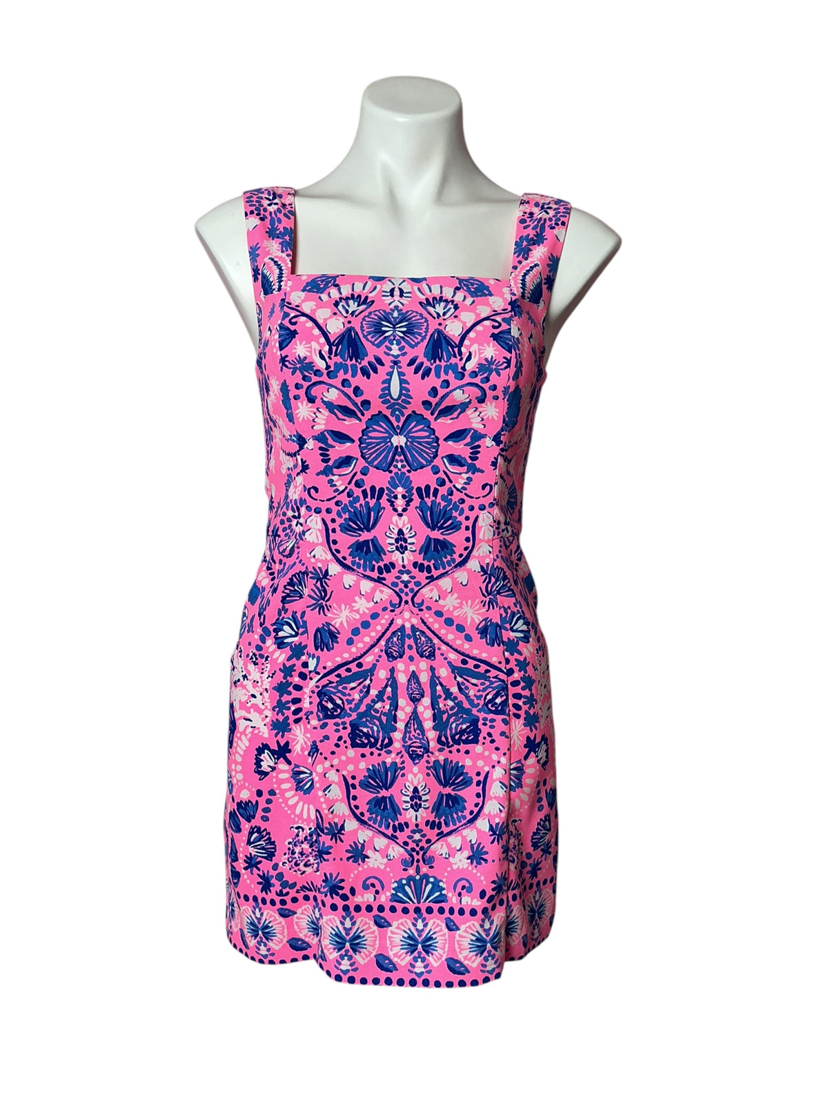 Lilly Pulitzer Elin Sleeveless Romper Havana Pink Turtle Tidepool - Size 0