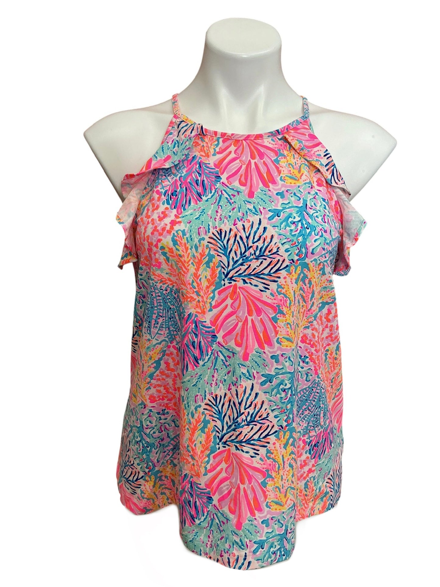 Lilly Pulitzer Billie Tank Top Multi Splashdance - Size S