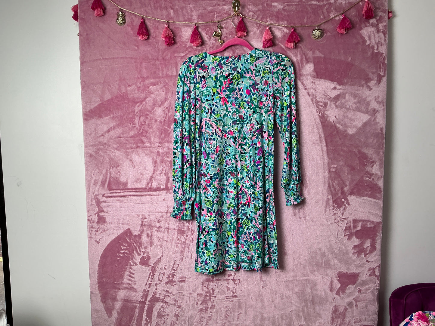 Lilly Pulitzer NWT Diann Long Sleeve Dress Dive Bar - Size XS