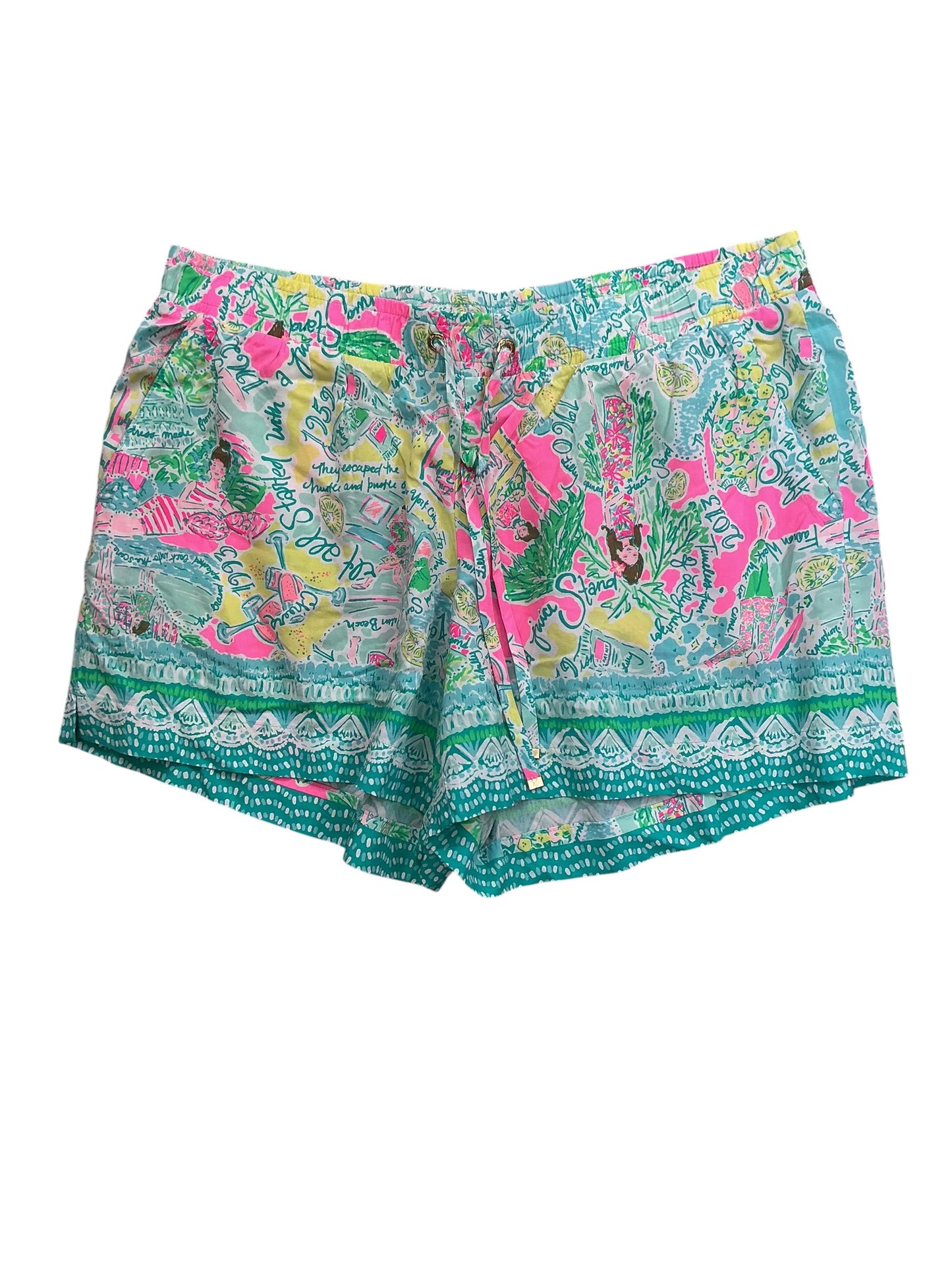 Lilly Pulitzer Katia Shorts Multi Pop Up In The Beginning - Size M