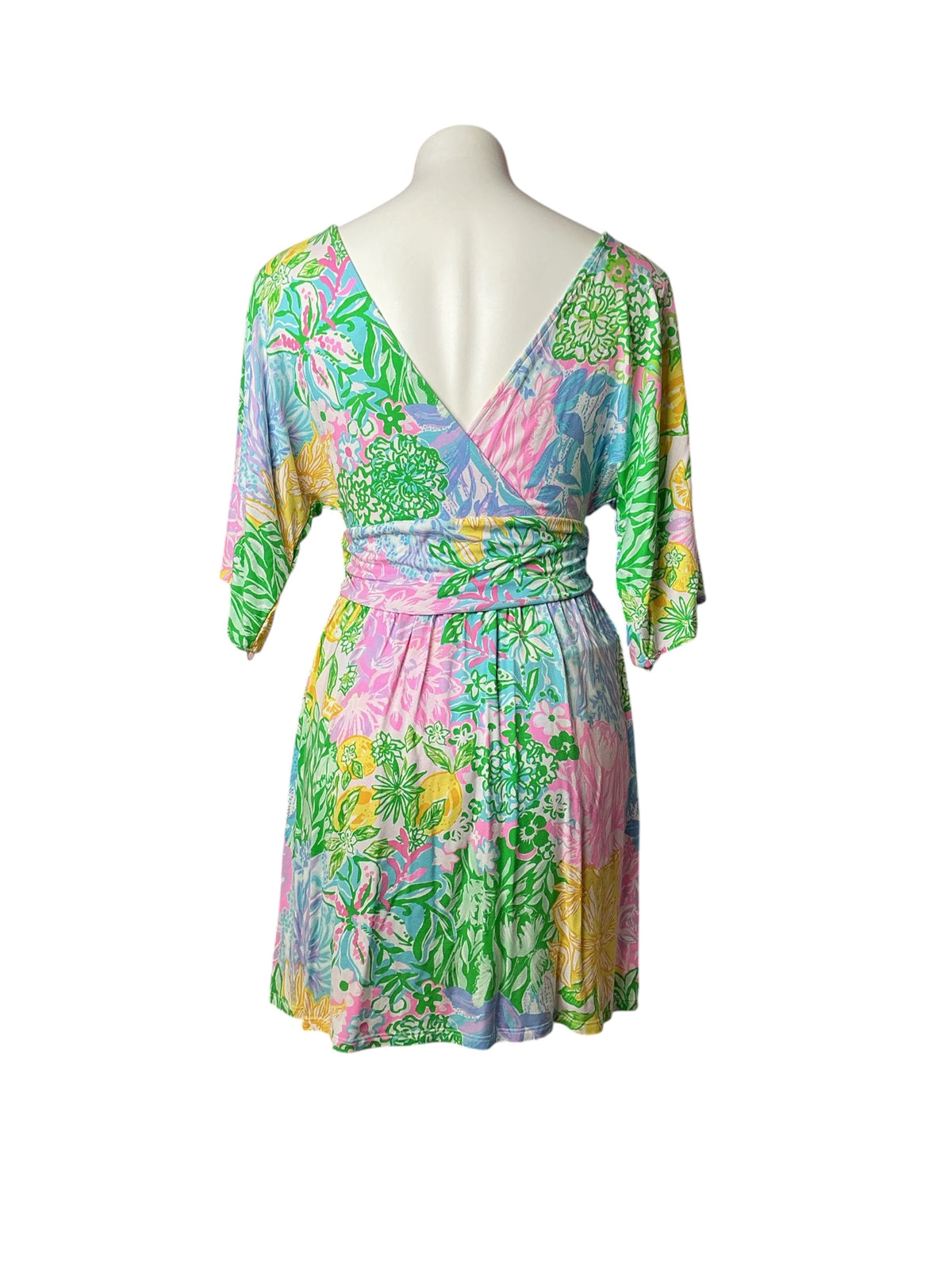 Lilly Pulitzer Parigi Skirted Romper Multi Bright Delight Patch - Size S