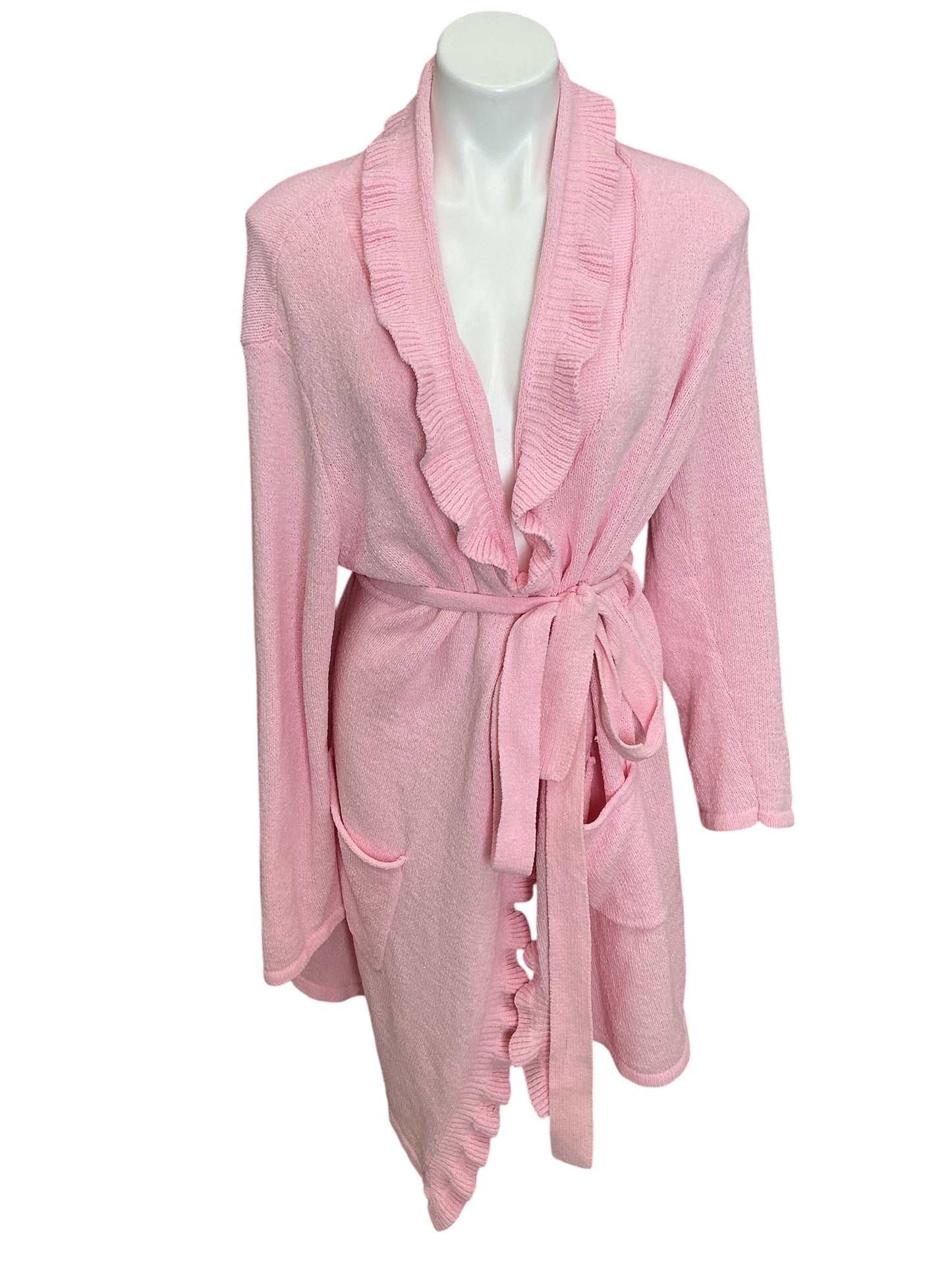 Lilly Pulitzer Melville Ruffle Robe Bright Bubblegum Pink - Size XXL