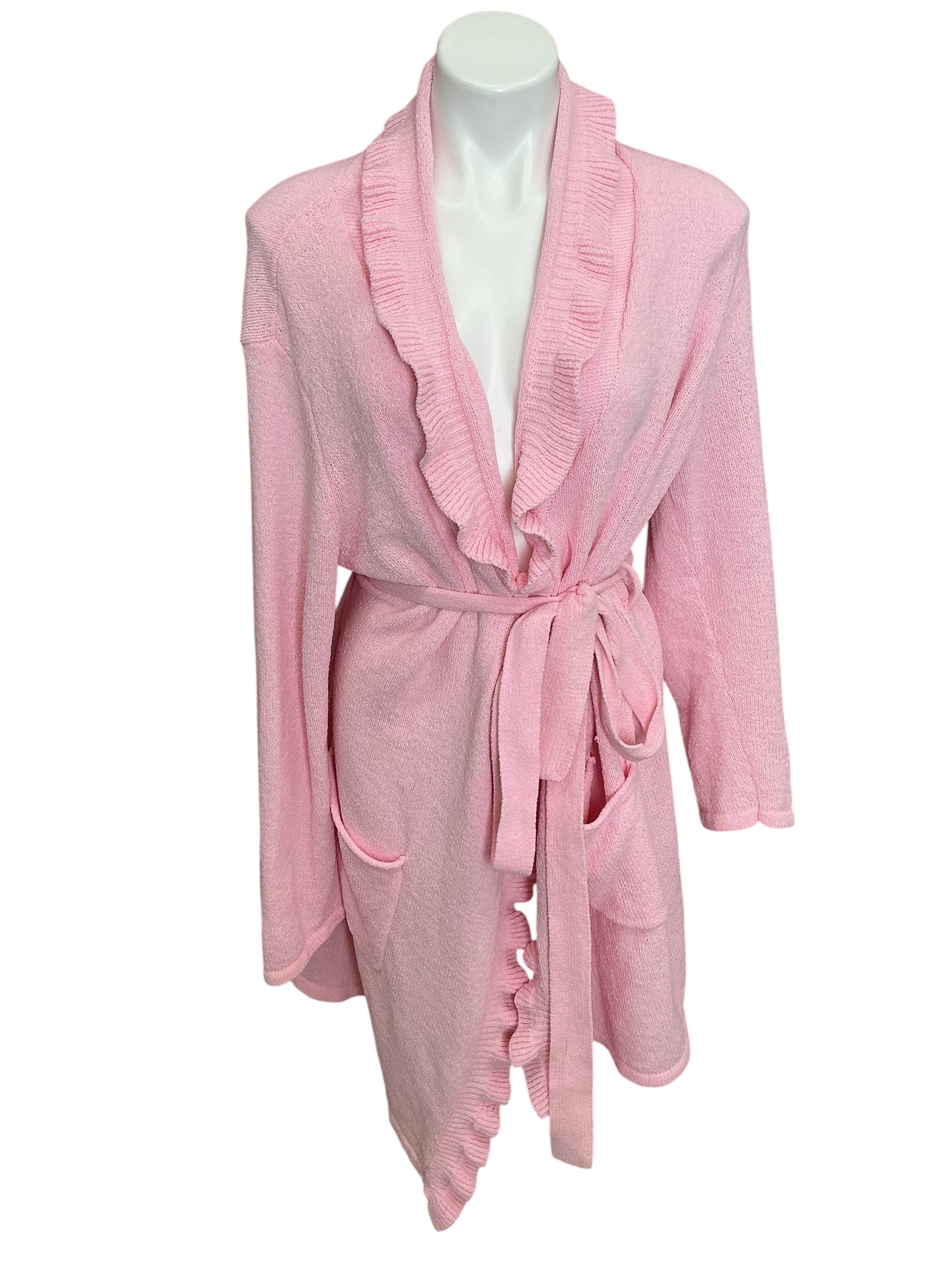 Lilly Pulitzer Melville Ruffle Robe Bright Bubblegum Pink - Size XXL