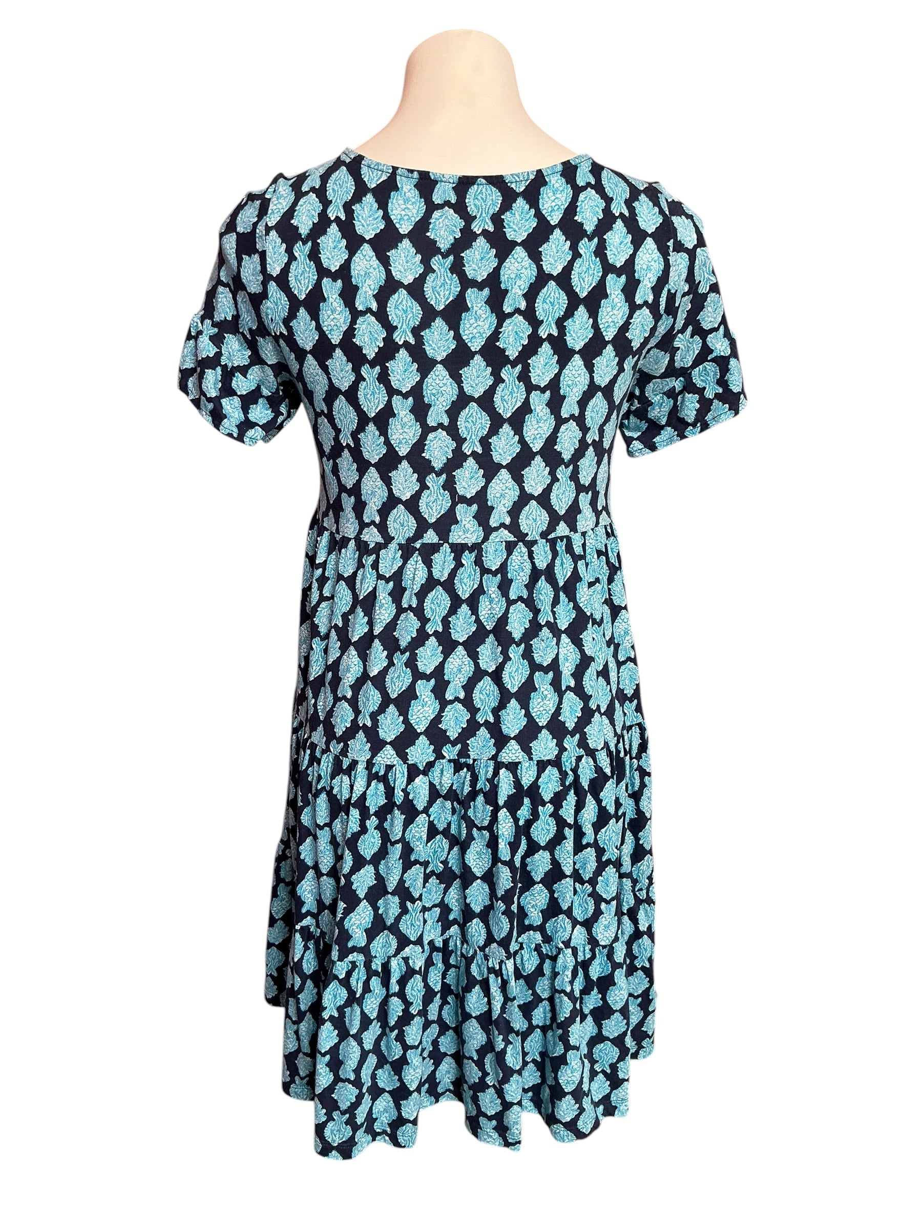 Lilly Pulitzer Jodee Short Sleeve Dress Low Tide Navy Any Fin For You - Size S