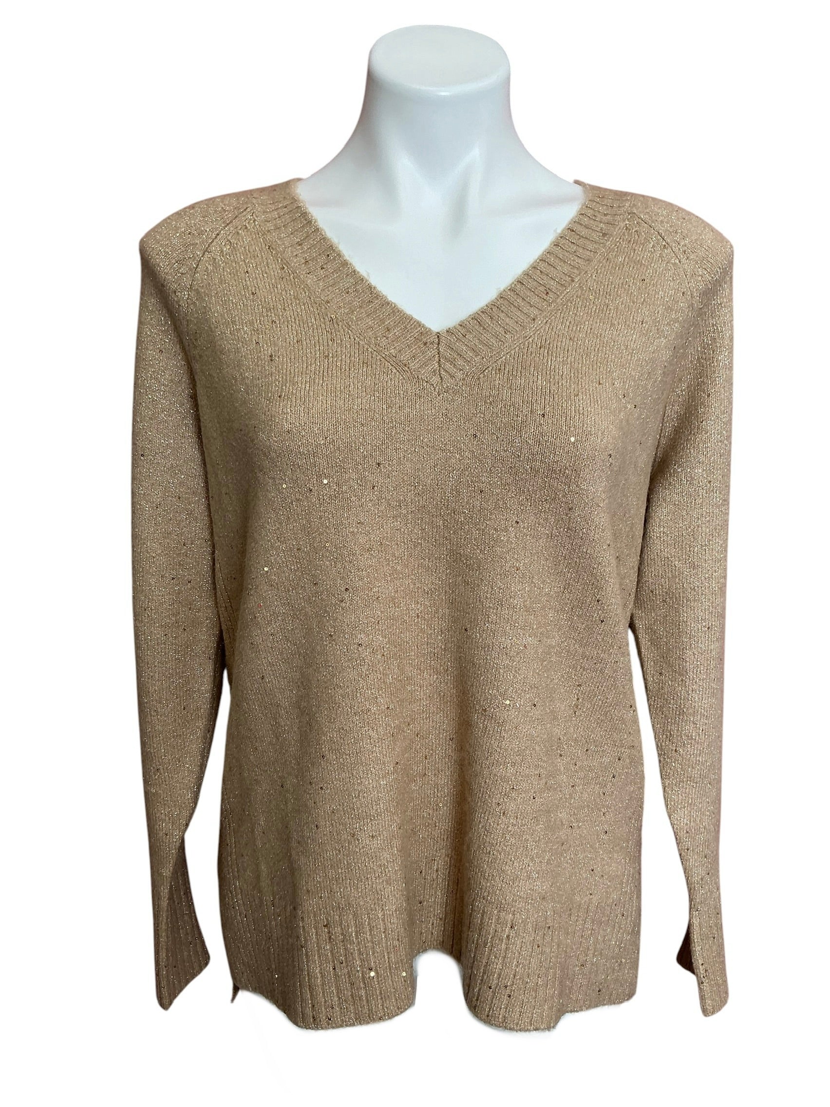 Lilly Pulitzer NWT Kaycee Sequin Sweater Gold Metallic - Size M