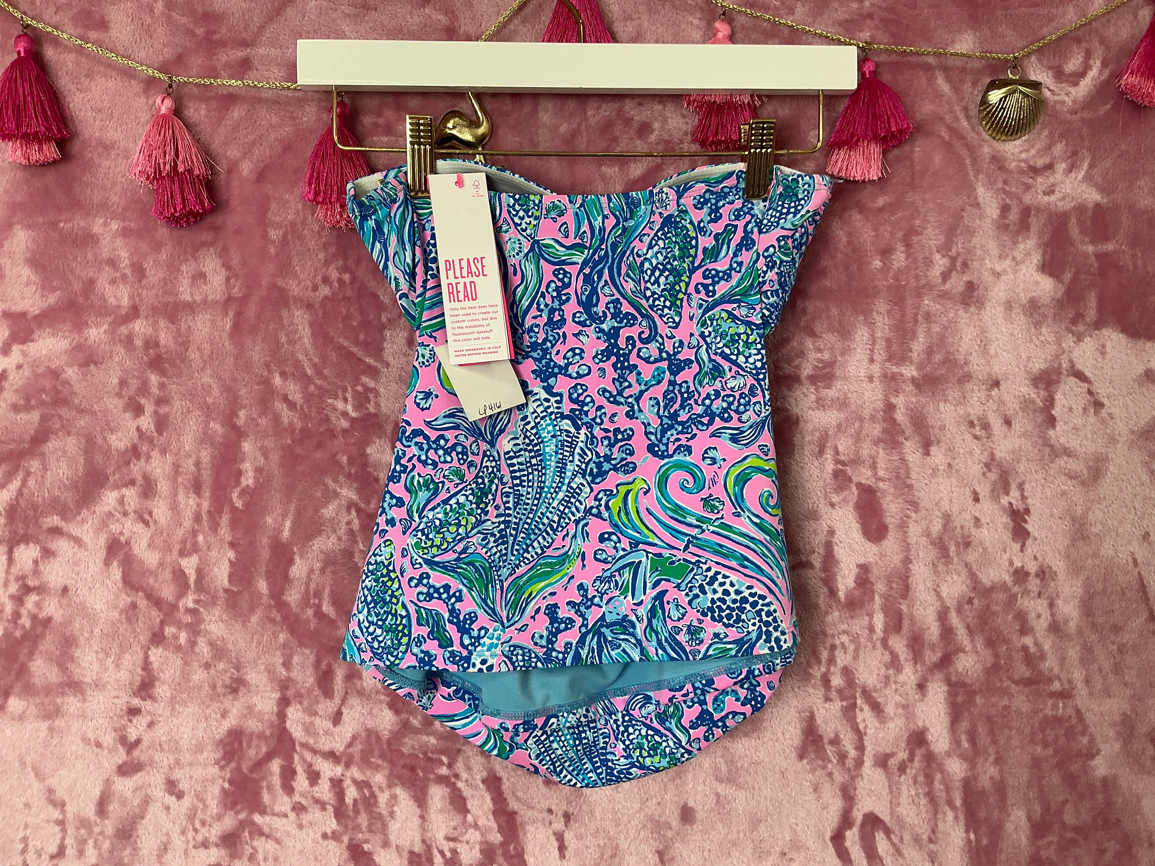 Lilly Pulitzer Tankini Top NWT - Flamenco Tankini - Lilac Rose - We Mermaid It - Size 2