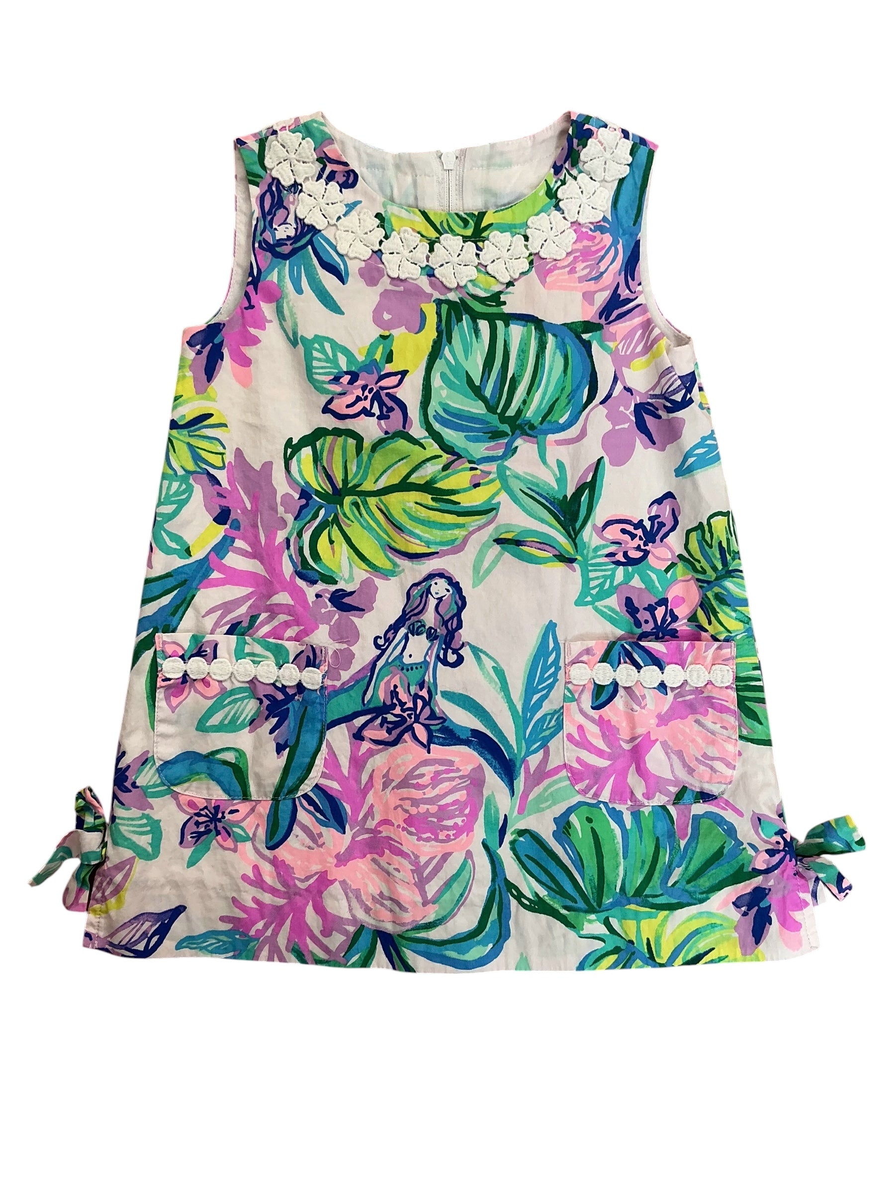 Lilly Pulitzer Kids Girls Little Lilly Classic Shift Dress Once Upon A Tide - Size 2
