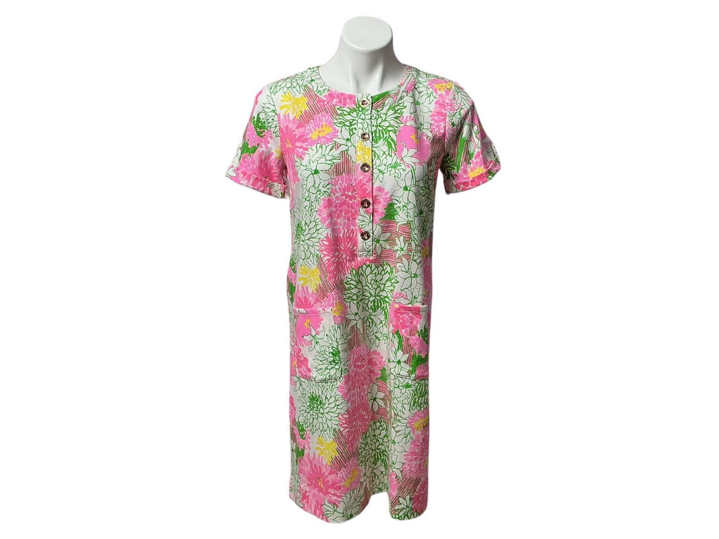 Lilly Pulitzer NWT Cameron Dress Resort White Mum Patch - Size S