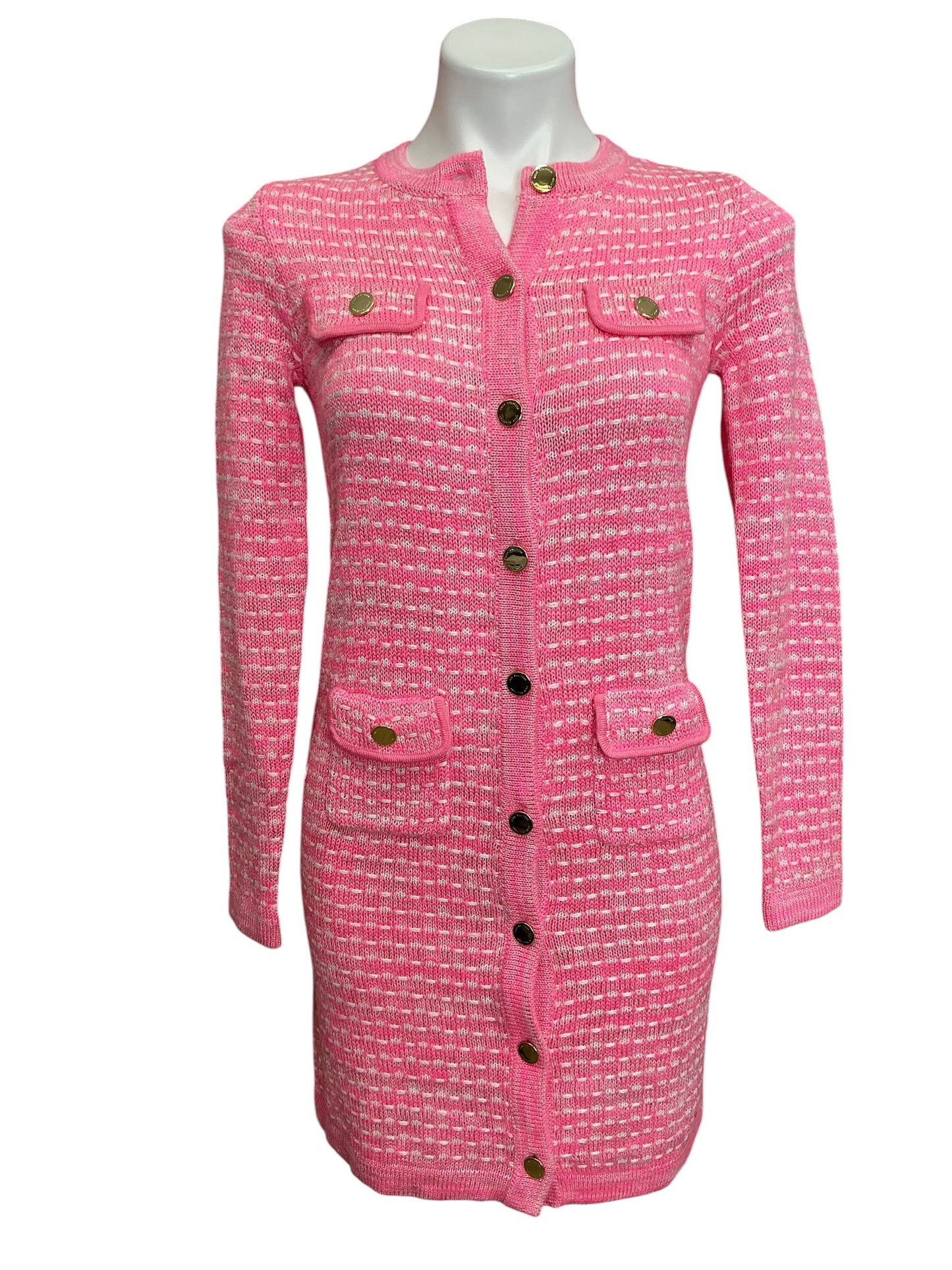 Lilly Pulitzer NWT Banberry Cardigan Rousseau Pink Metallic Marl - Size XXS
