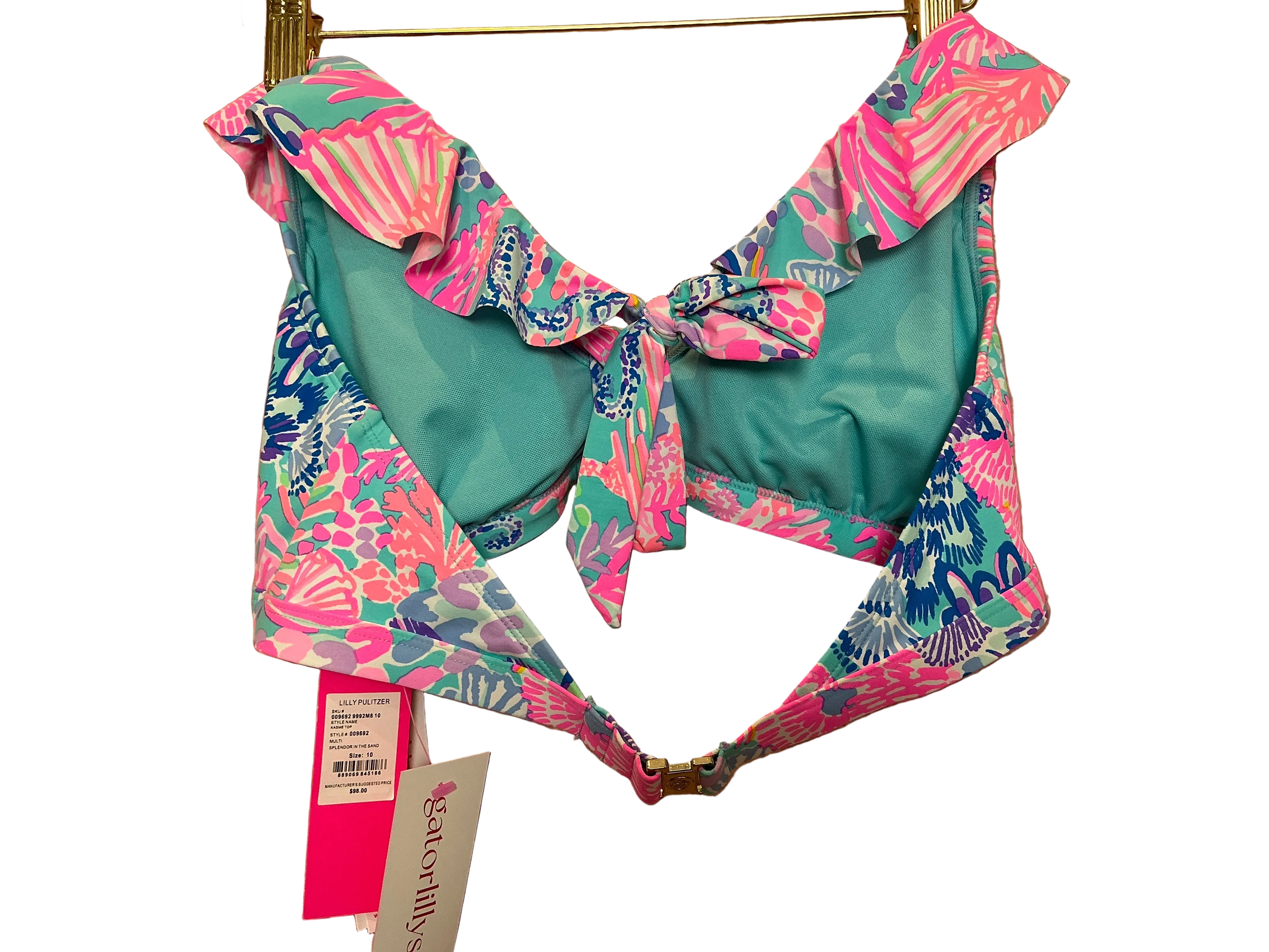 Lilly Pulitzer NWT - Kasme Swim Top - Multi - Splendor In The Sand - Size 10