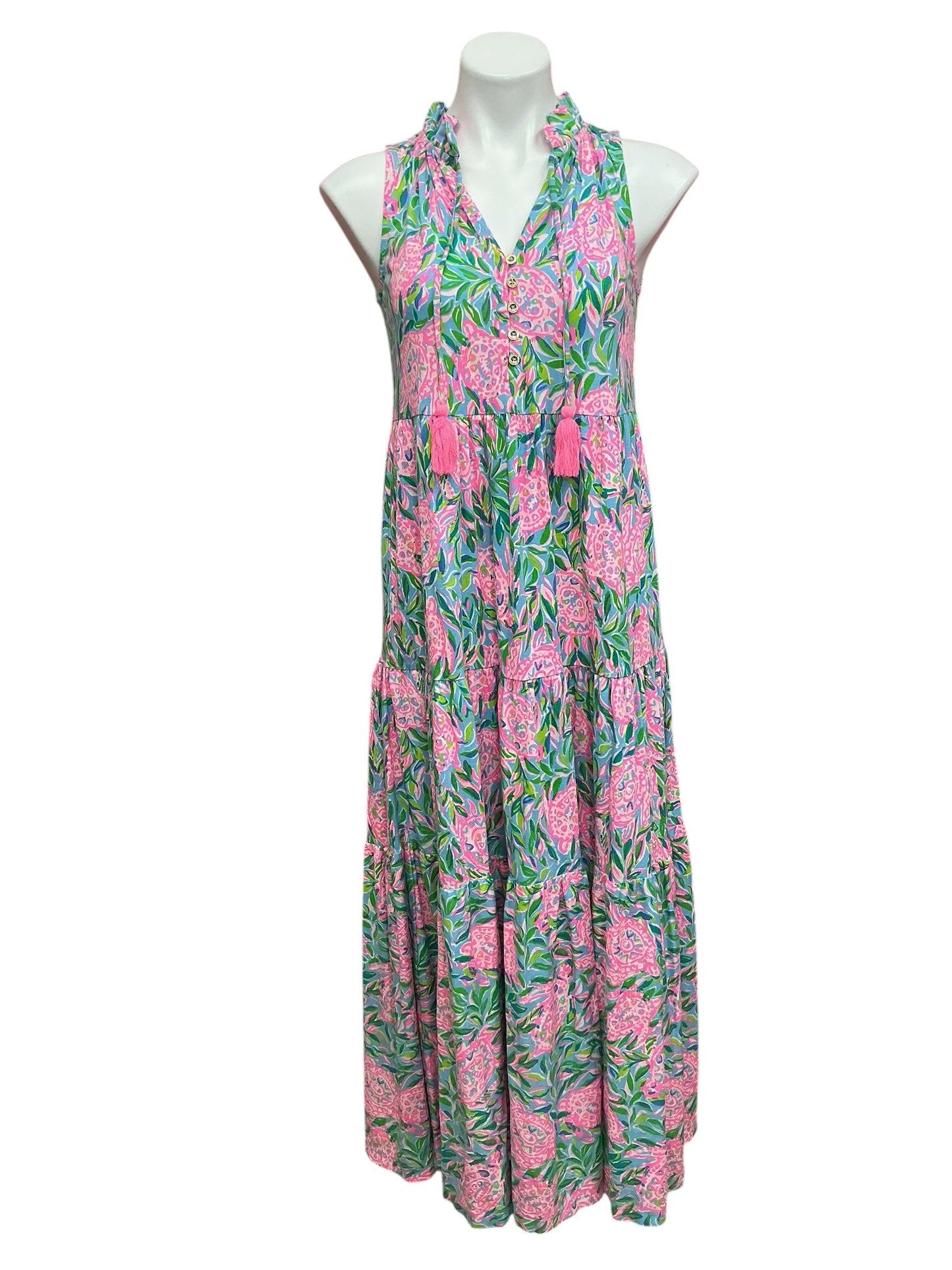 Lilly Pulitzer Malone Maxi Dress Turtley In Love - Size XXS