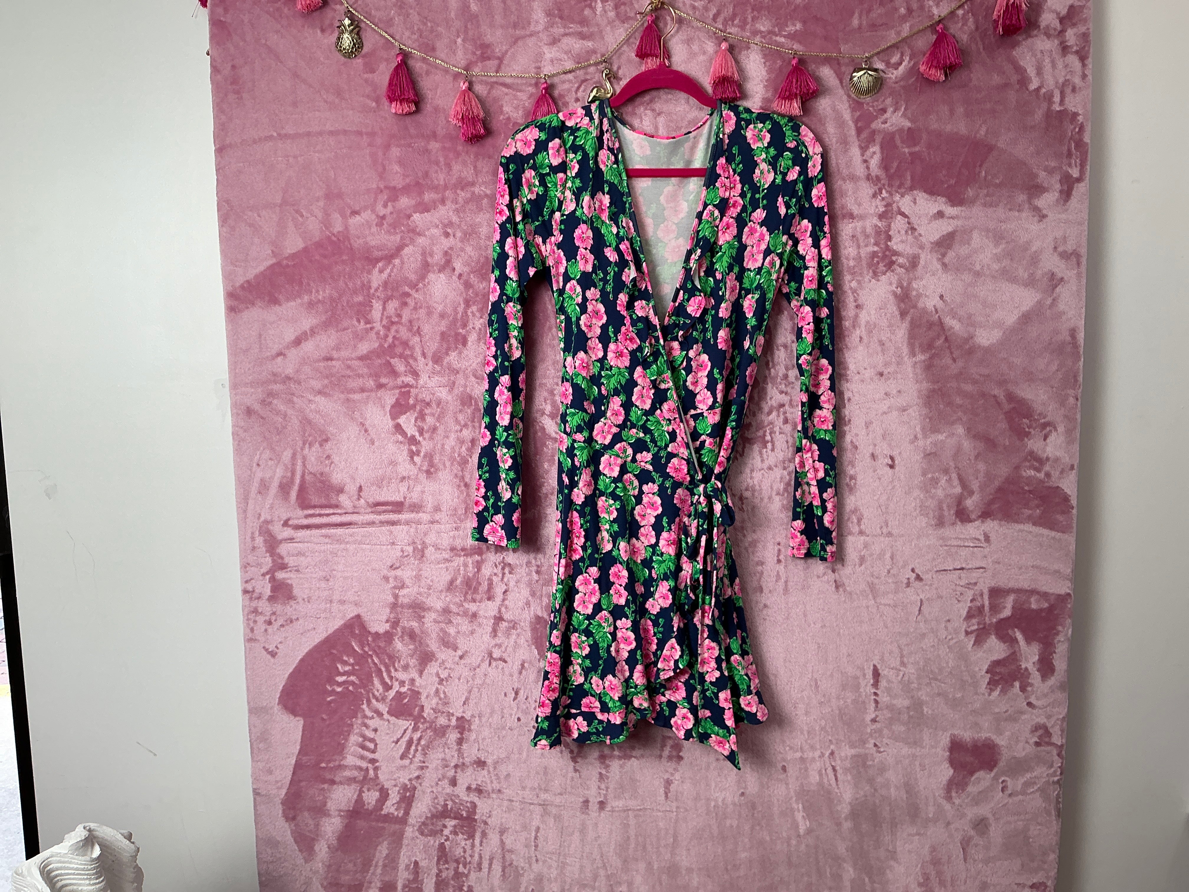 Lilly Pulitzer NWT Mirelle Romper Oyster Bay Navy De Vine - Size S