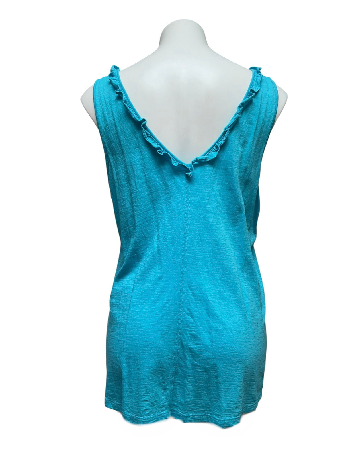 Lilly Pulitzer Gigi Ruffle Tank Top Bermuda Blue - Size L