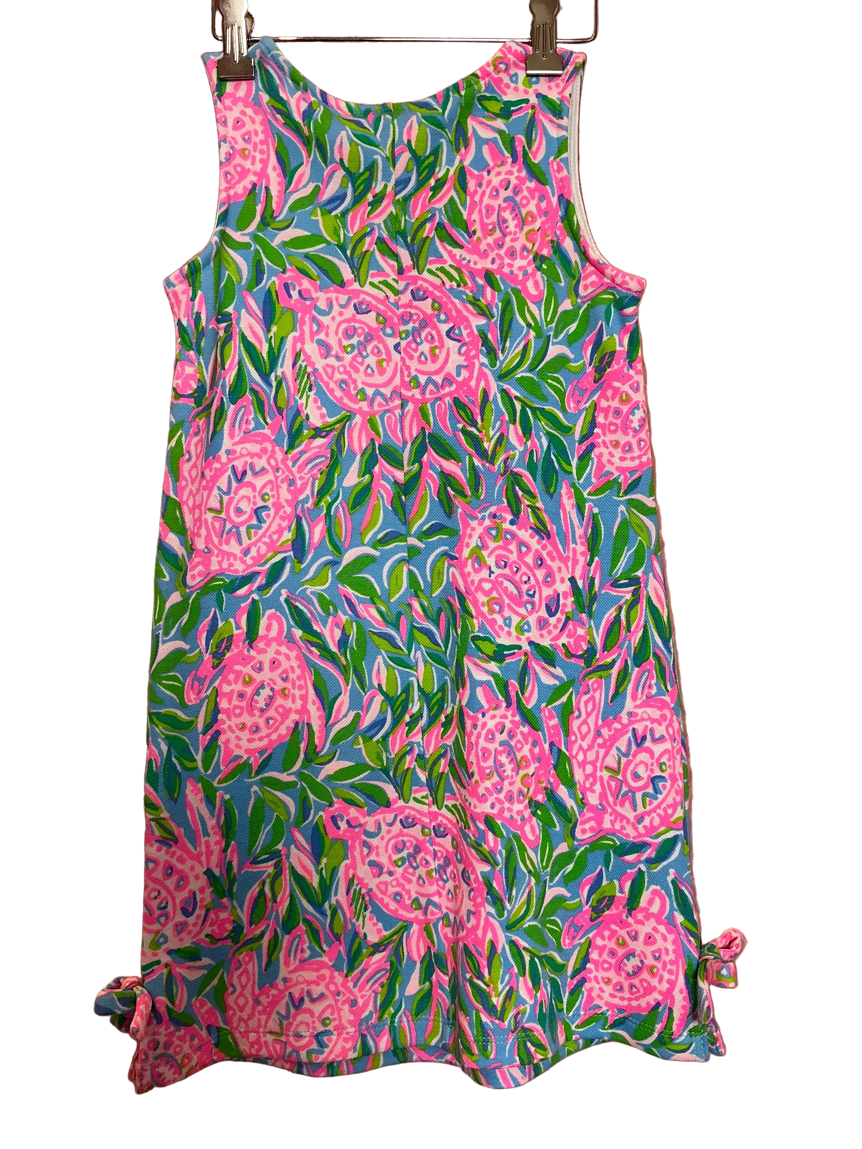 Lilly Pulitzer Girls Little Kelly Knit Shift Franchise  Blue Turtley in Love Size M 6/7