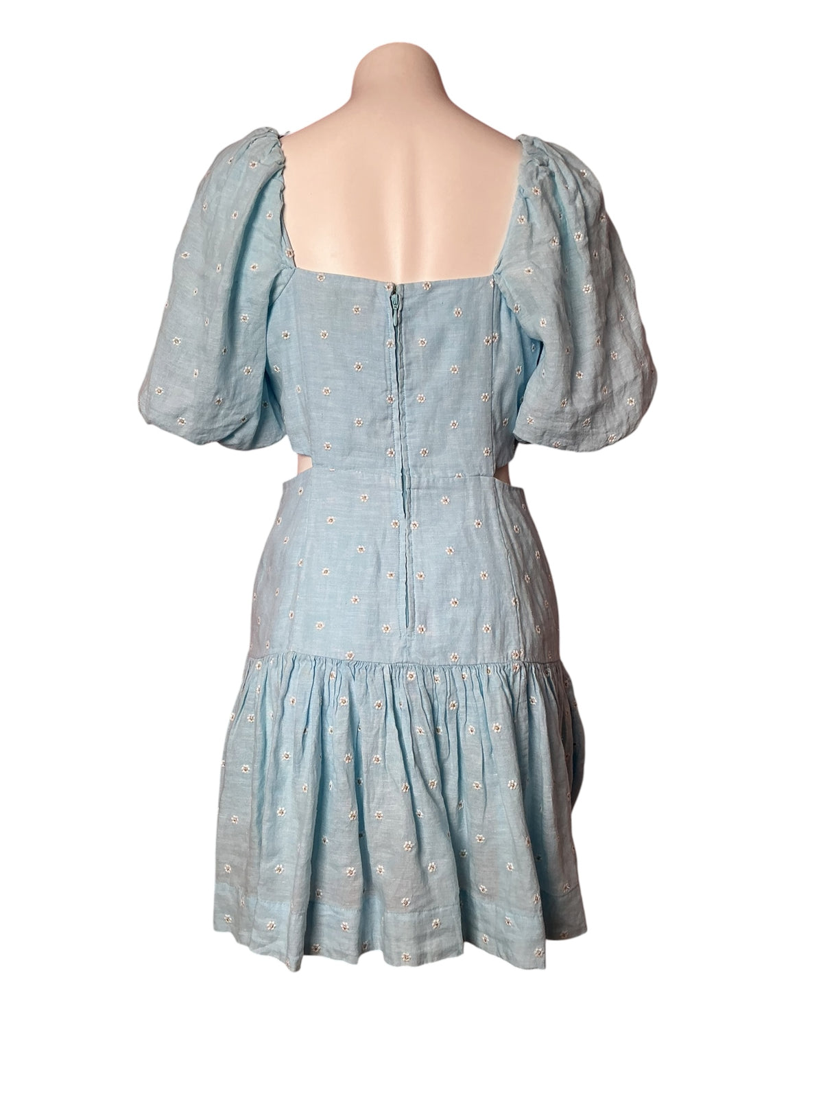 Lilly Pulitzer Kylanne Elbow Sleeve Linen Dress Amalfi Blue Sunny State Of Mind - Size 4
