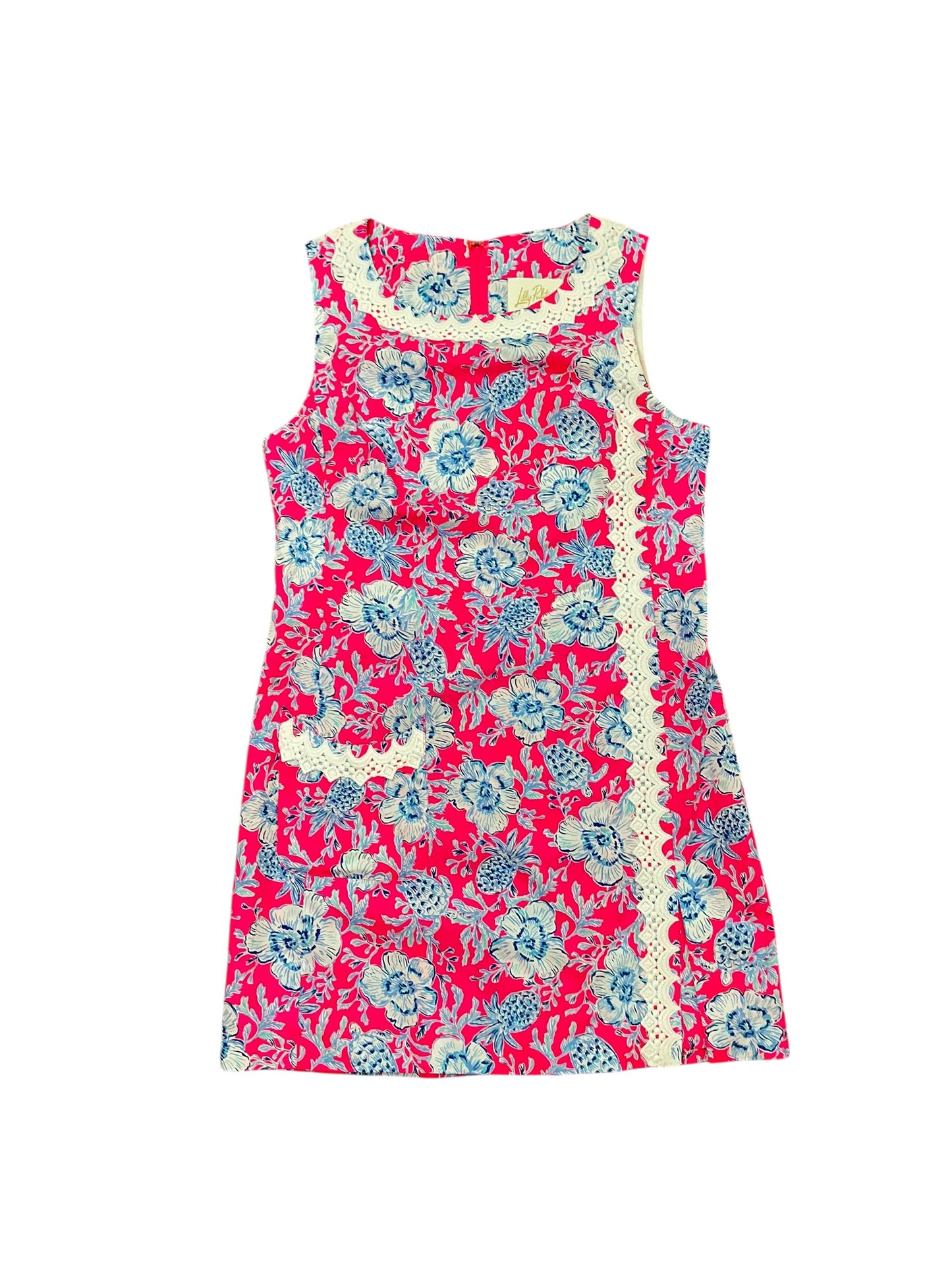 Lilly Pulitzer Ginge Shift Romper - Roxie Pink Wave N Sea - Size 6