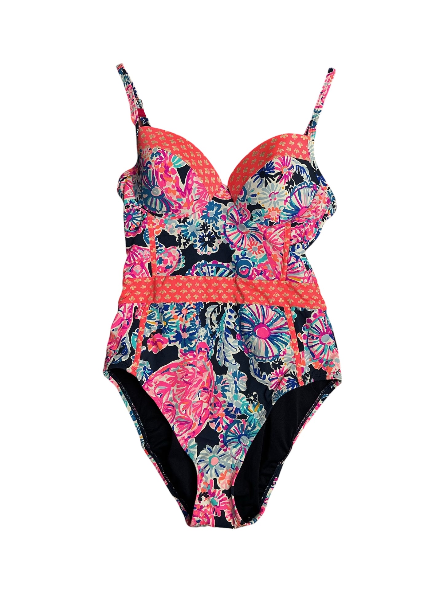 Lilly Pulitzer- NWT Palmaone One Piece High Tide Navy In Turtle Amazement Size 4