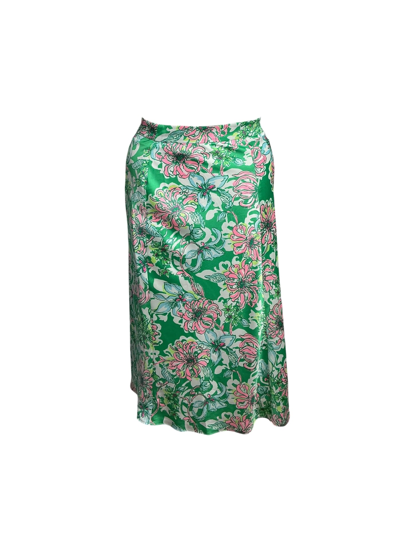 Lilly Pulitzer- Rennox Midi Skirt Spearmint Blossom Views Size 10
