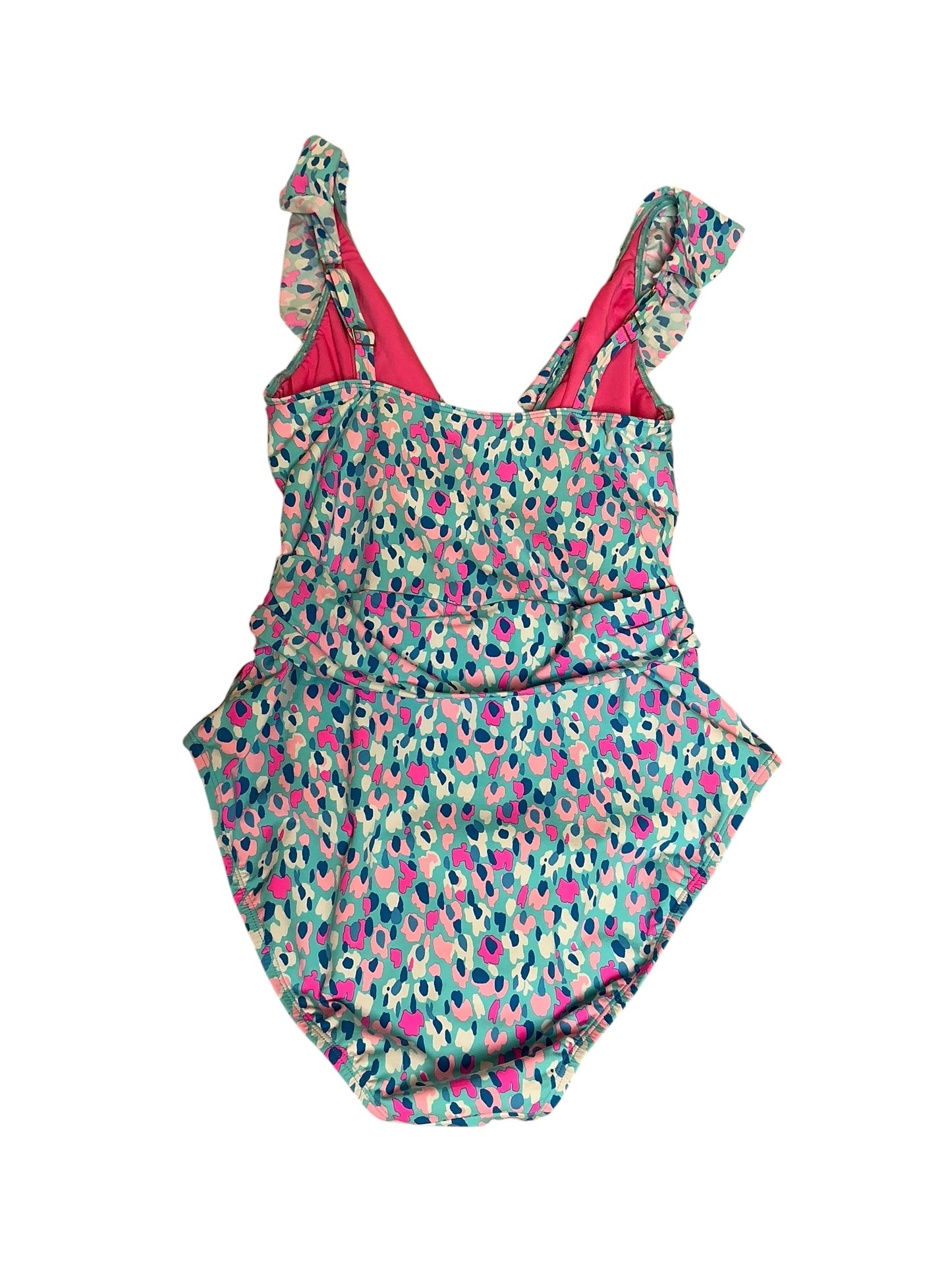 Lilly Pulitzer Delphie One-Piece Swimsuit Blue Ibiza Hottie Dottie - Size 12